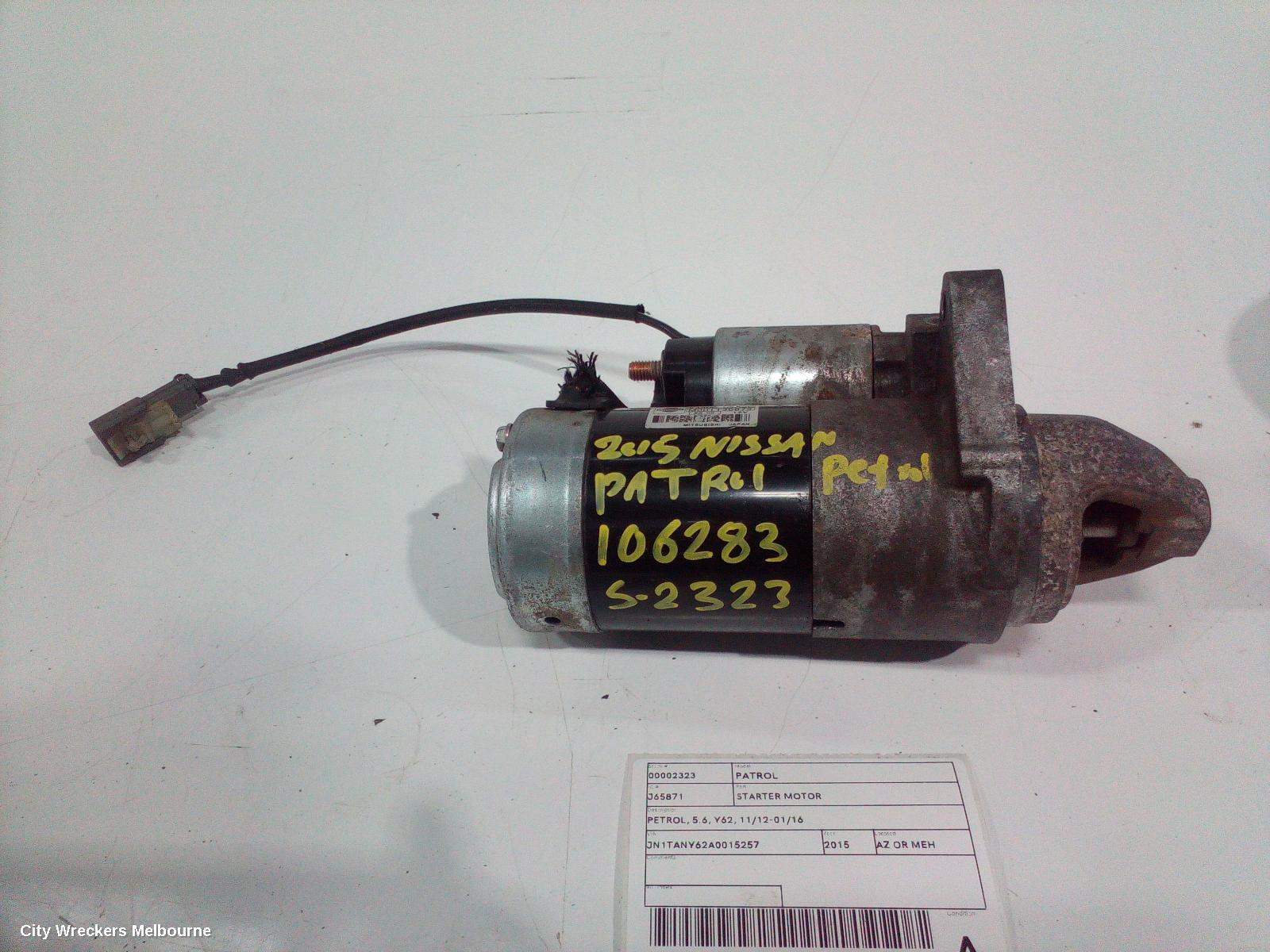 NISSAN PATROL STARTER, PETROL, 5.6, Y62, 11/2012 - 01/2016 - Image 1