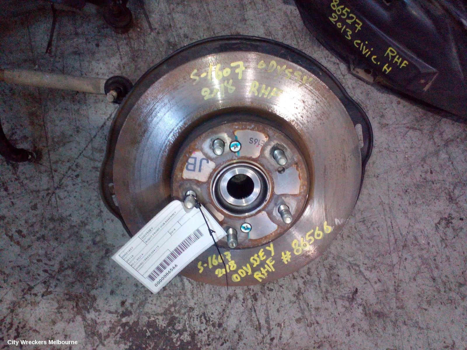 HONDA ODYSSEY RIGHT FRONT HUB ASSEMBLY, RC1, 02/2014 - 03/2022 - Image 3