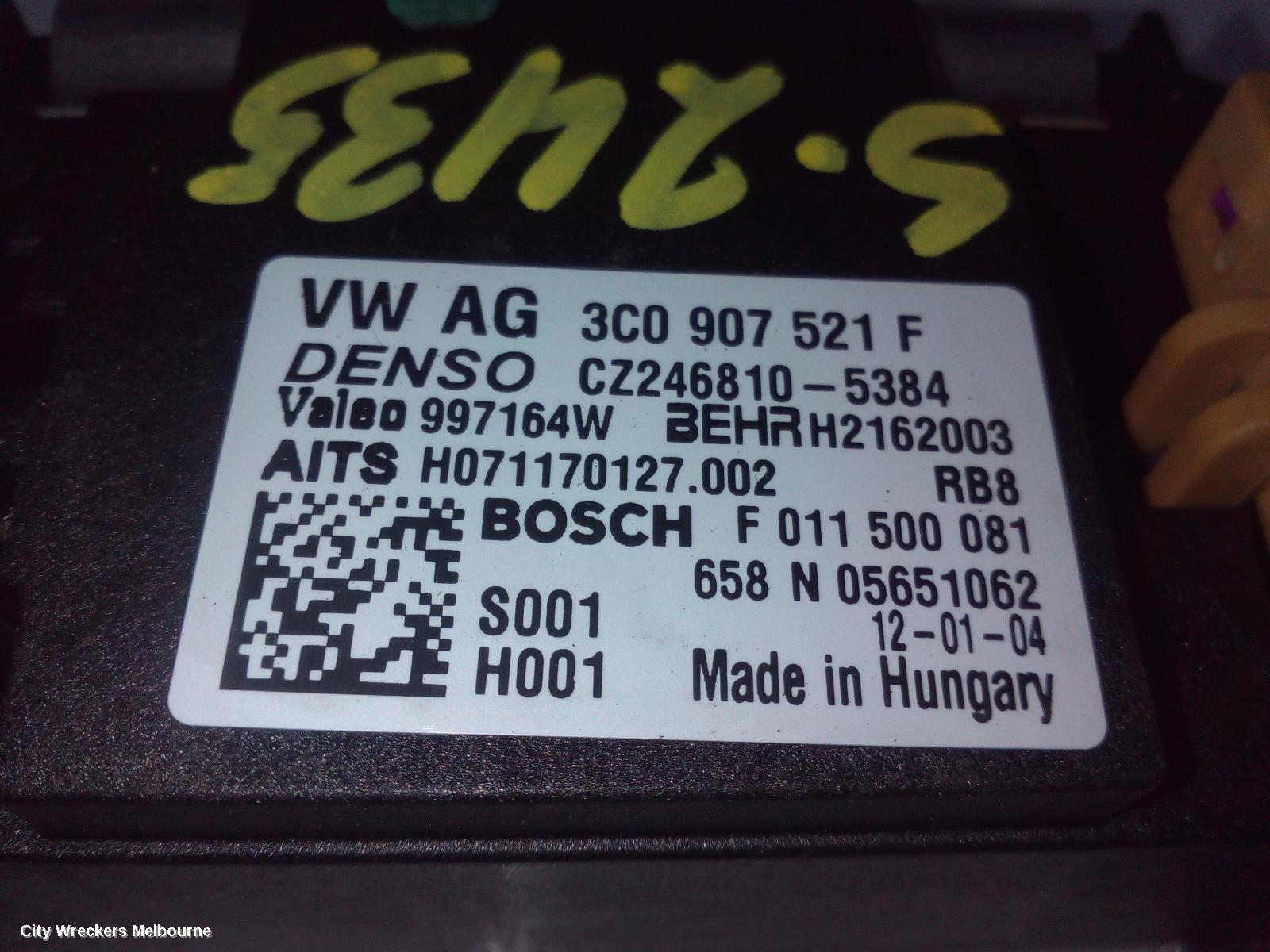 VOLKSWAGEN GOLF FAN SPEED RESISTOR, GEN 6, 10/2008 - 01/2016 - Image 3