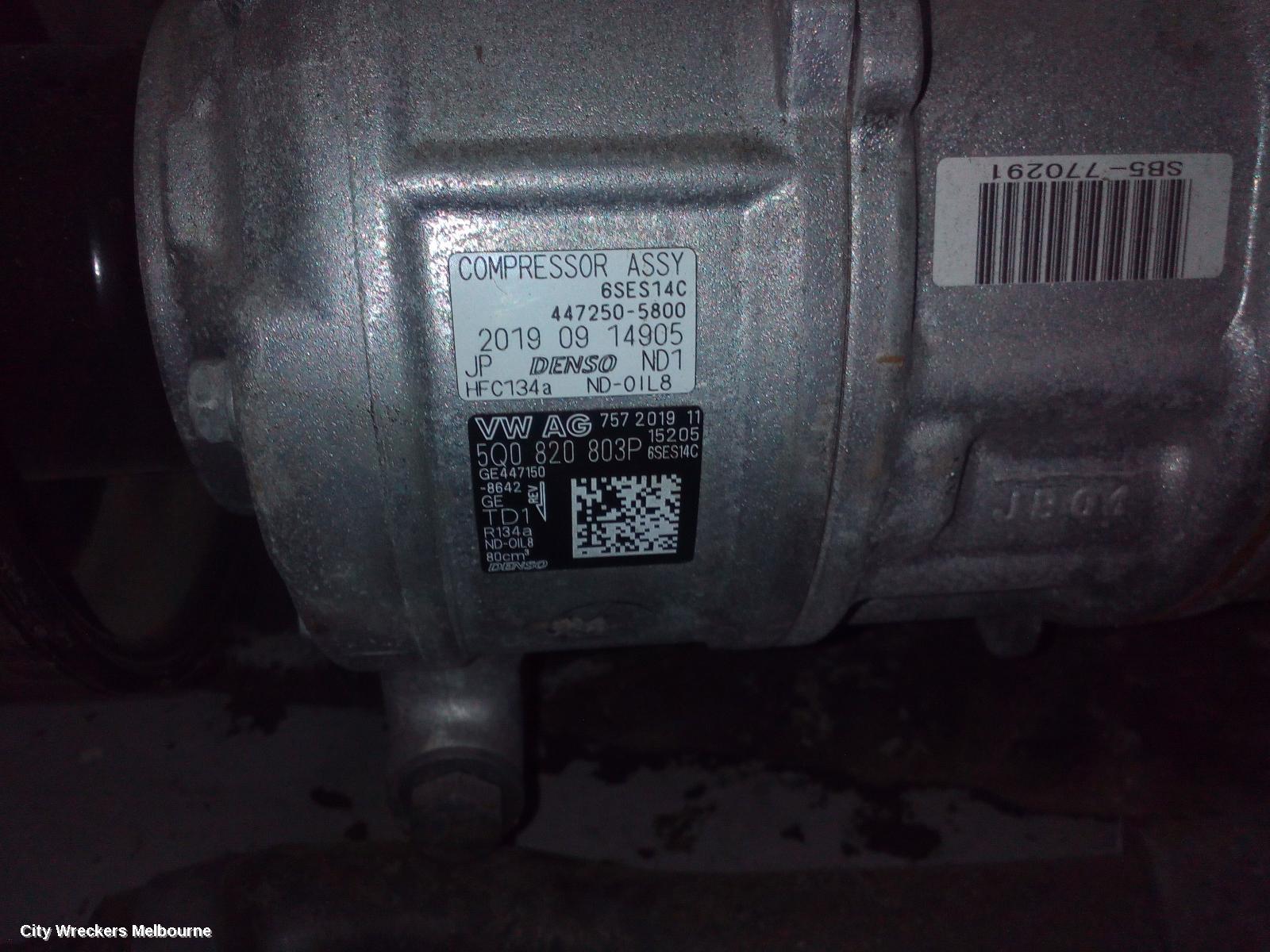 VOLKSWAGEN GOLF A/C COMPRESSOR, GEN 7, 1.4/1.8, PETROL, 03/2013 - 08/2020 - Image 1