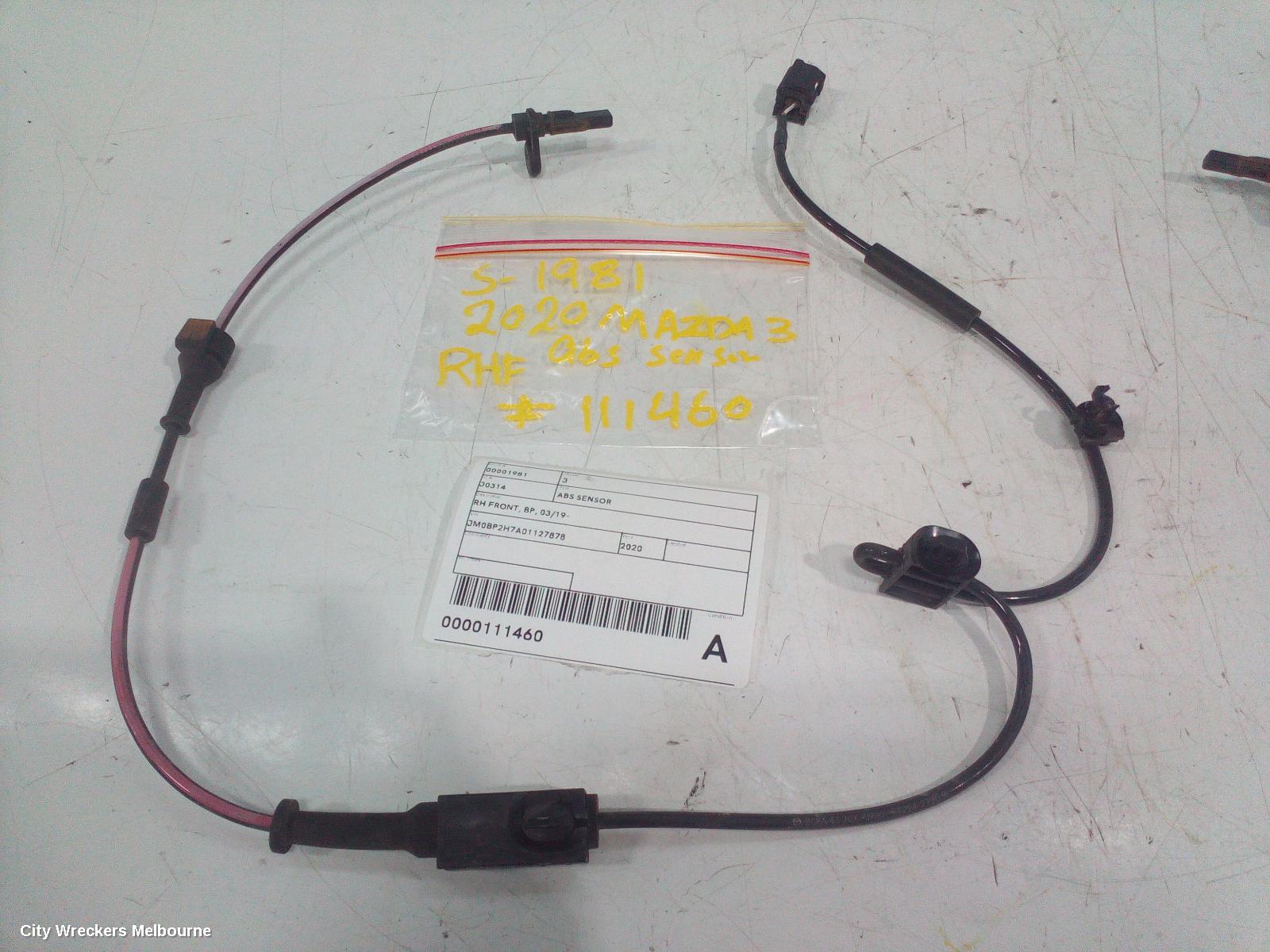 MAZDA 3 ABS SENSOR, RH FRONT, BP, 03/2019 ONWARDS - Image 1