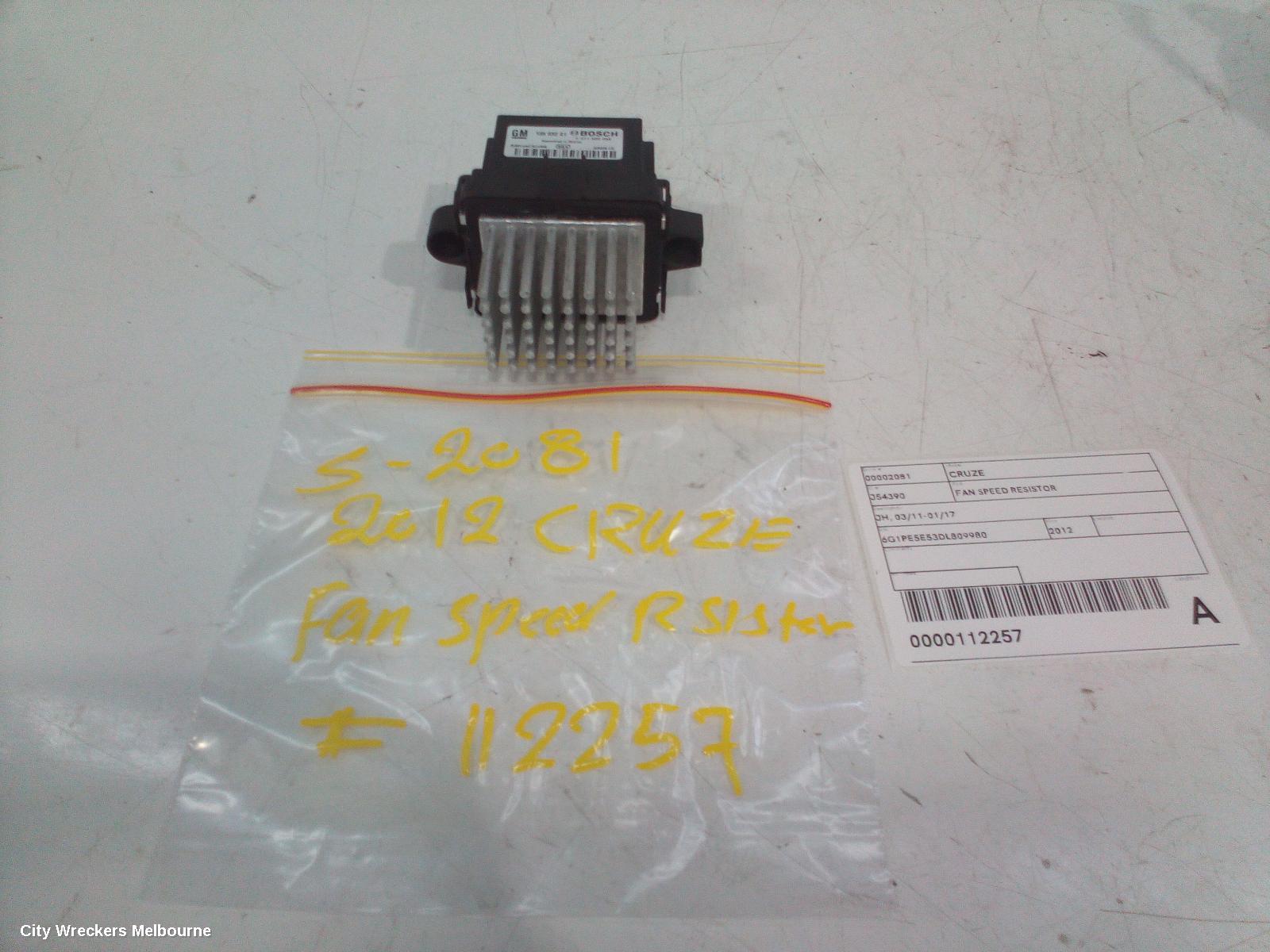 HOLDEN CRUZE FAN SPEED RESISTOR, JH, 03/2011 - 01/2017 - Image 2