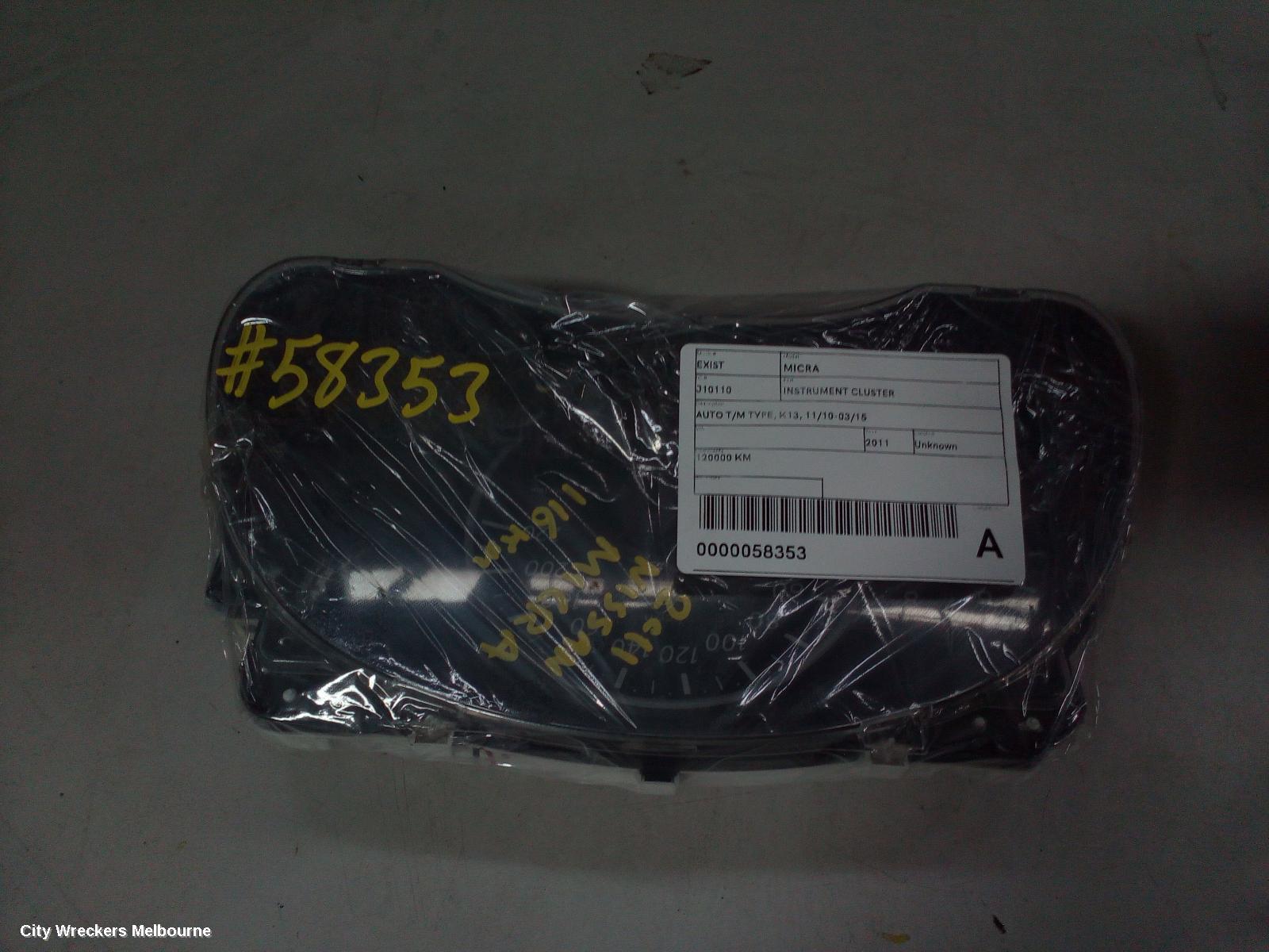 NISSAN MICRA INSTRUMENT CLUSTER, AUTO T/M TYPE, K13, 11/2010 - 03/2015 - Image 3