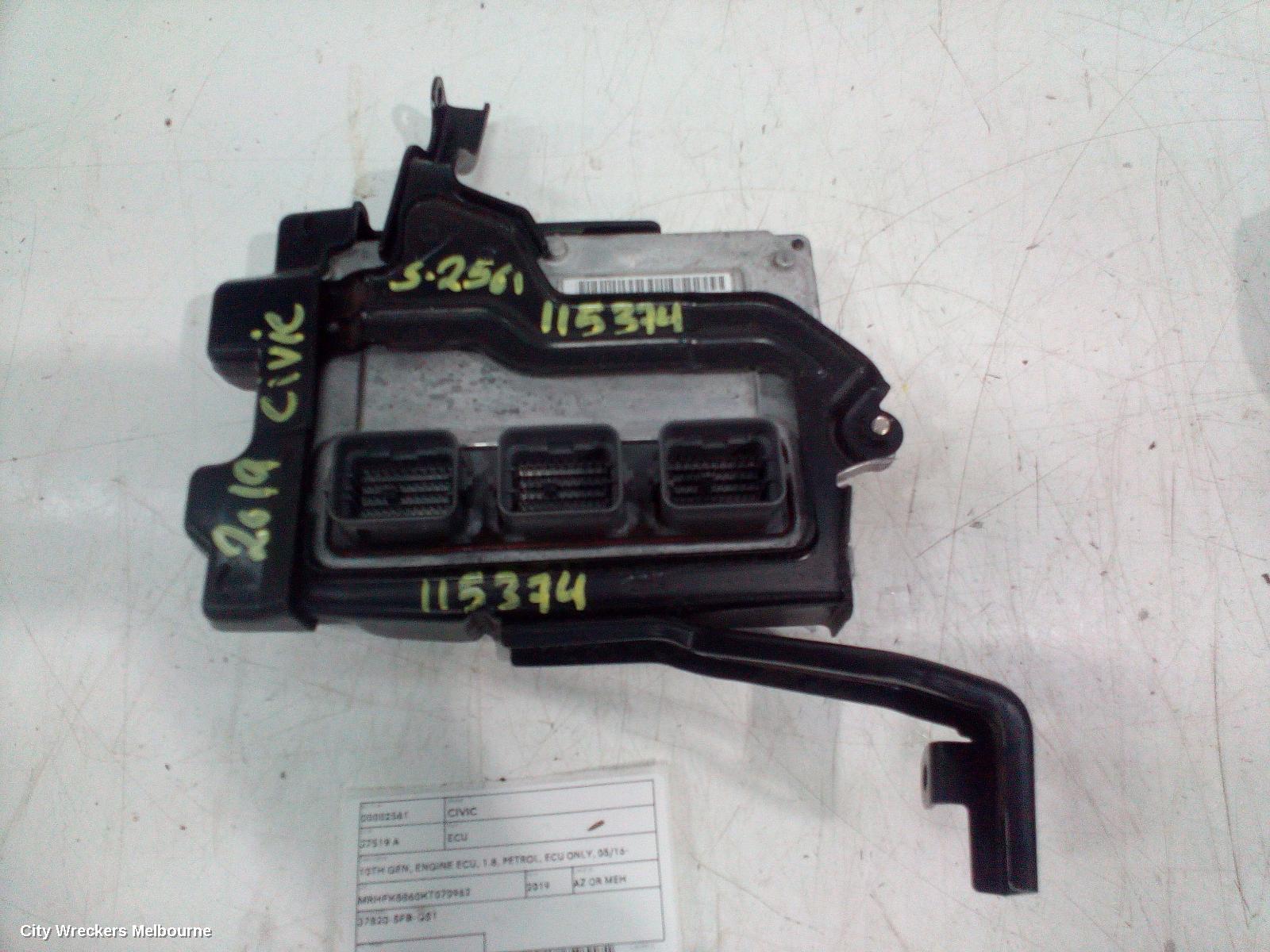 HONDA CIVIC ECU, 10TH GEN, ENGINE ECU, 1.8, PETROL, ECU ONLY, 05/2016 - 08/2021 - Image 2