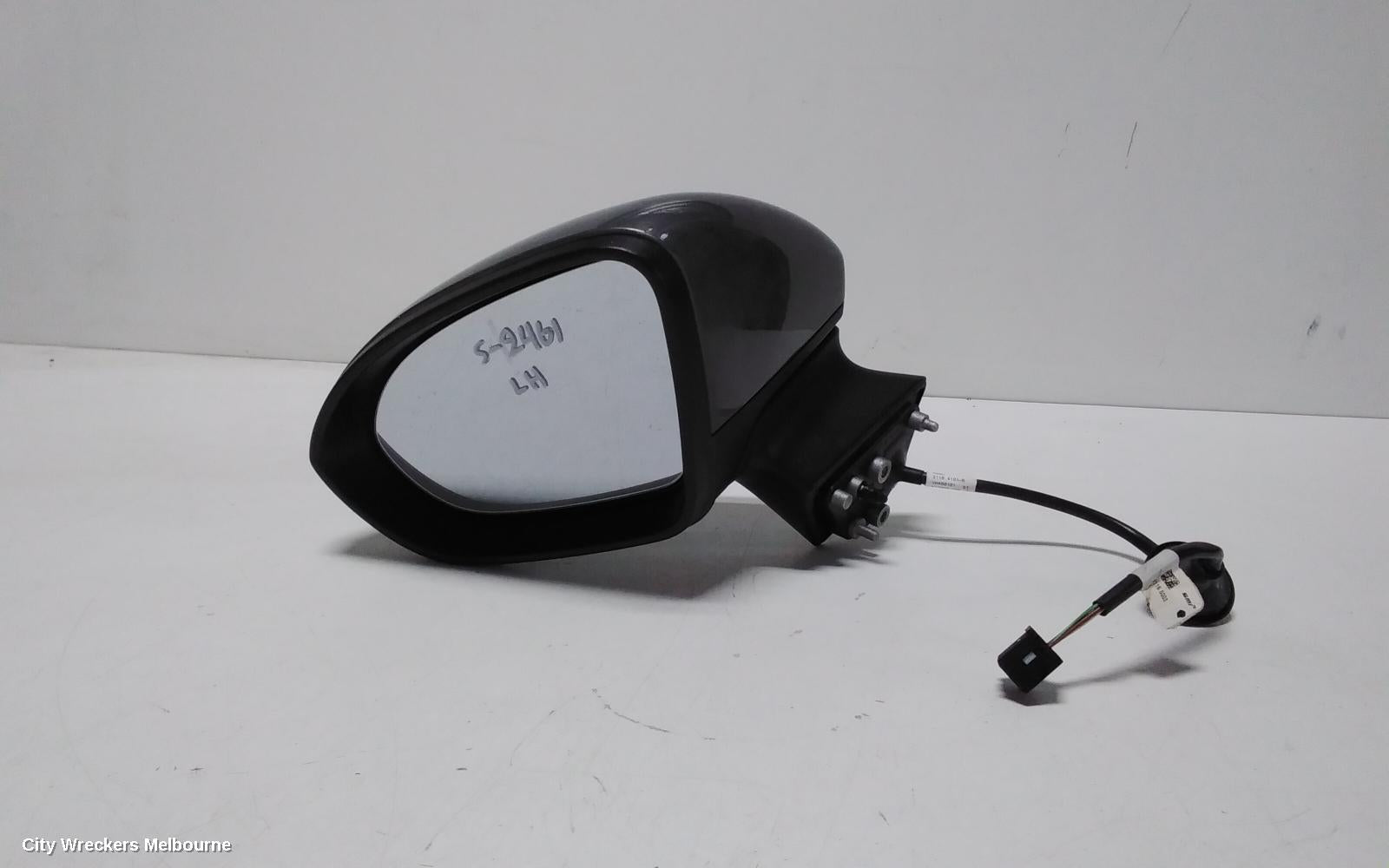 HOLDEN ASTRA LEFT DOOR MIRROR, BK, 5DR HATCH, MANUAL FOLDING TYPE, 09/2016 ONWARDS - Image 1