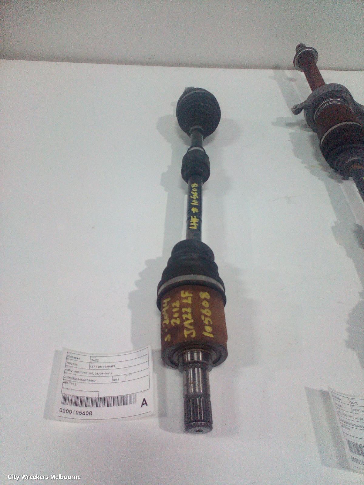 HONDA JAZZ LEFT DRIVESHAFT, AUTO, ABS TYPE, GE, 08/2008 - 06/2014 - Image 1