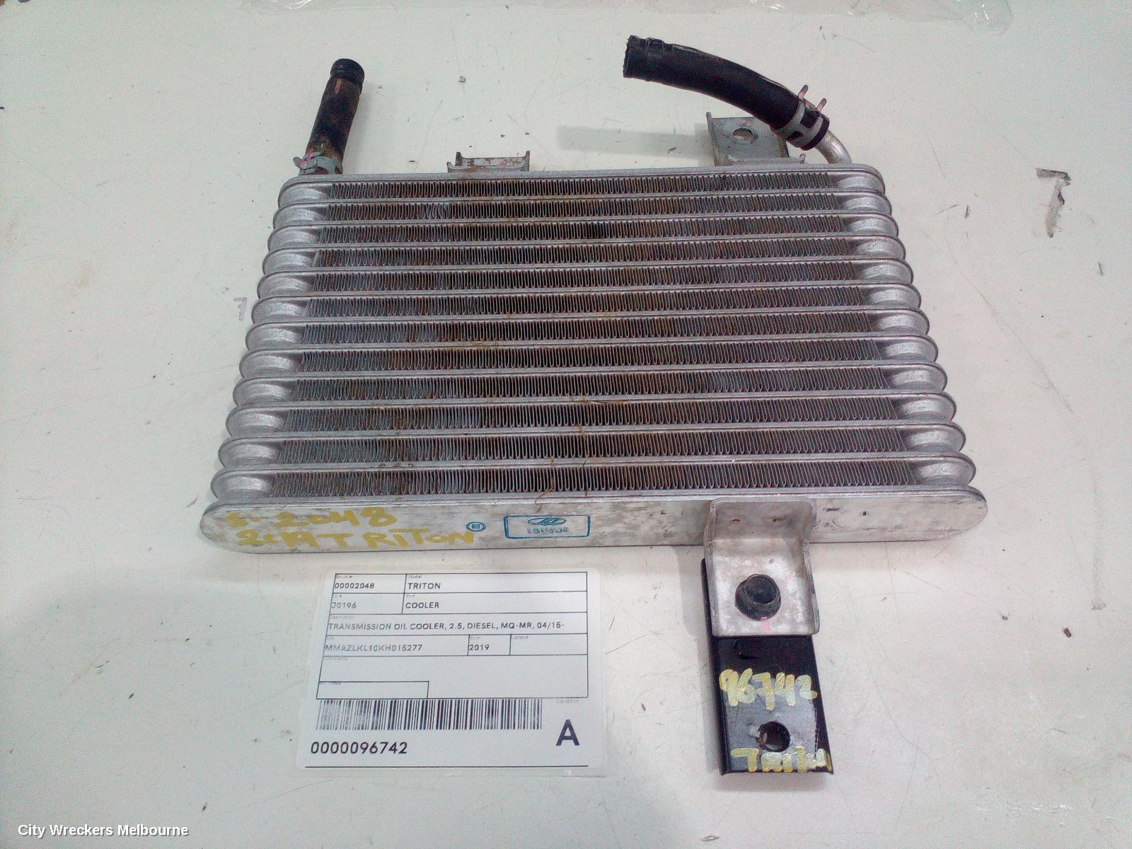 MITSUBISHI TRITON COOLER, TRANSMISSION OIL COOLER, 2.5, DIESEL, MQ-MR, 04/2015 ONWARDS - Image 1