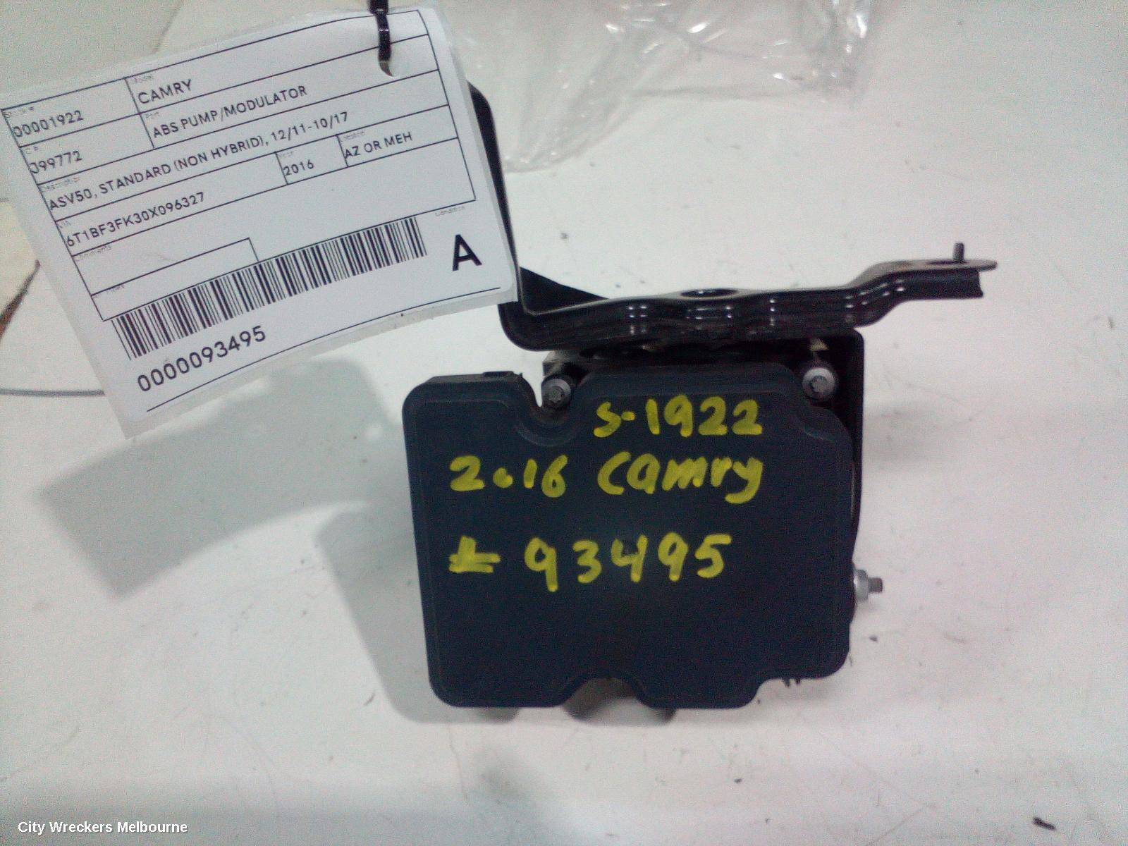 TOYOTA CAMRY ABS PUMP/MODULATOR, ASV50, STANDARD (NON HYBRID), P/N 4405006320, 05/2015 - 10/2017 - Image 1