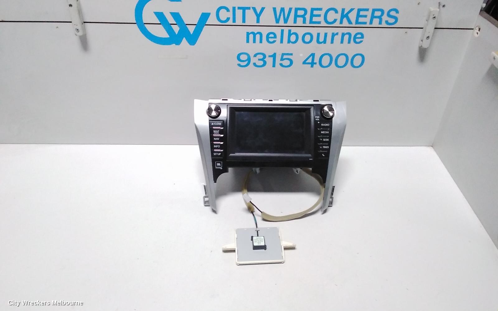 TOYOTA CAMRY RADIO/CD/DVD/SAT/TV, 7IN SAT NAV HEAD UNIT (P/N ON FACE 18039), ASV50/AVV50, 12/2011 - 05/2015 - Image 1
