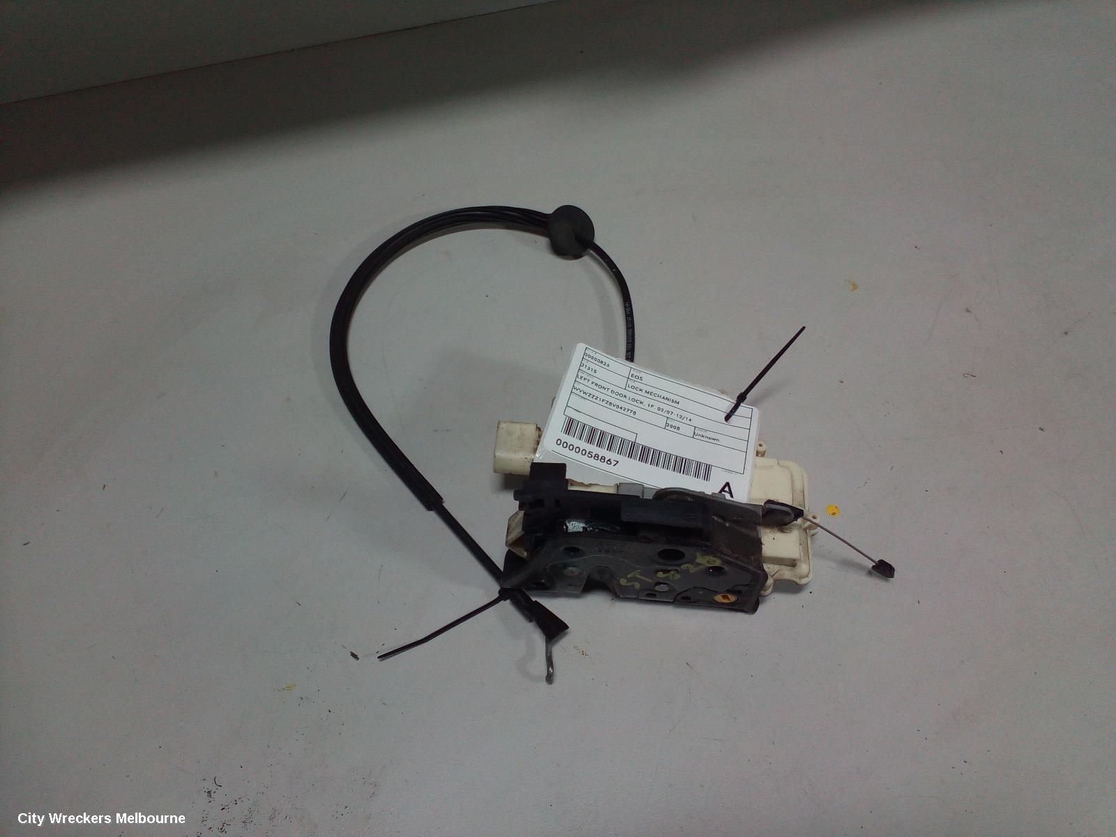VOLKSWAGEN EOS DOOR/BOOT/GATE LOCK, LEFT FRONT DOOR LOCK, 1F, 02/2007 - 12/2014 - Image 1