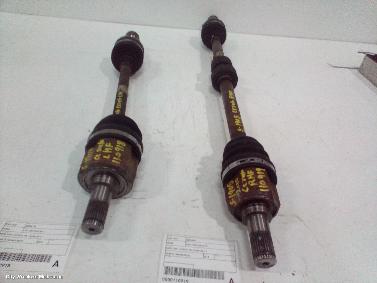 KIA CERATO LEFT DRIVESHAFT, AUTO T/M, 4 SPEED, TD, 10/2008 - 09/2011 - Image 3