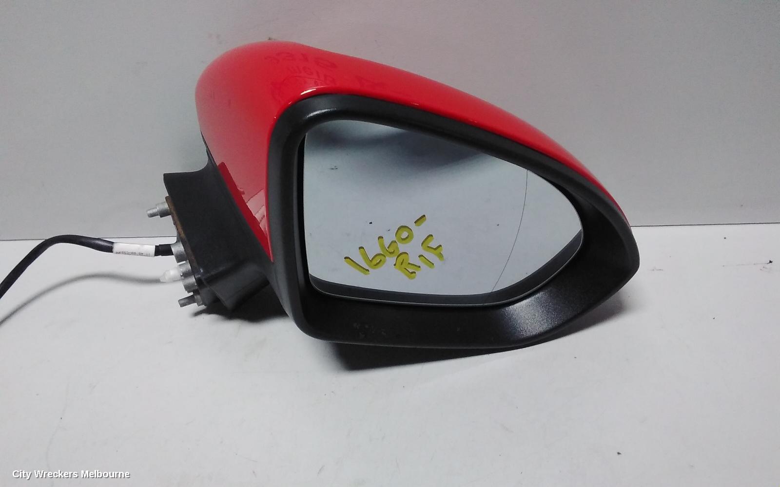 HOLDEN ASTRA RIGHT DOOR MIRROR, BK, 5DR HATCH, POWER FOLDING TYPE, 09/2016 ONWARDS - Image 2