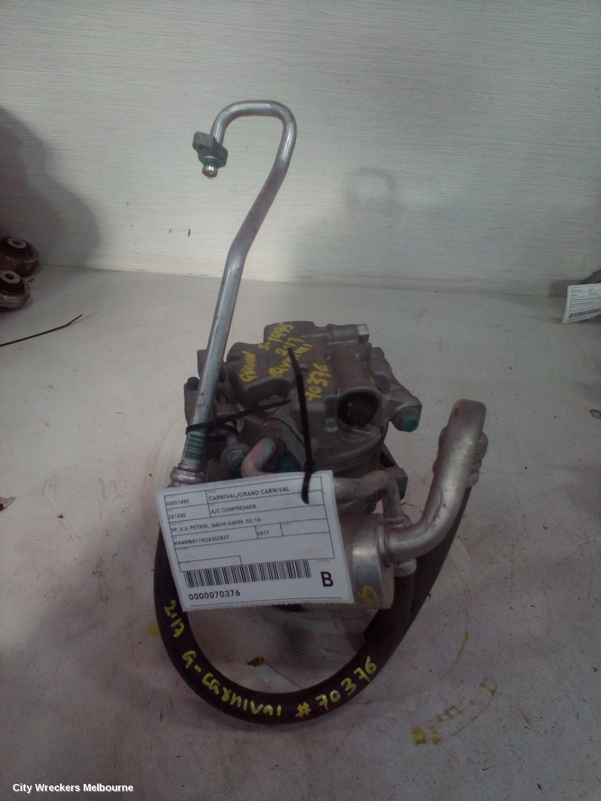 KIA CARNIVAL/GRAND CARNIVAL A/C COMPRESSOR, YP, 3.3, PETROL, G6DH/G6DM, 02/2015 ONWARDS - Image 3