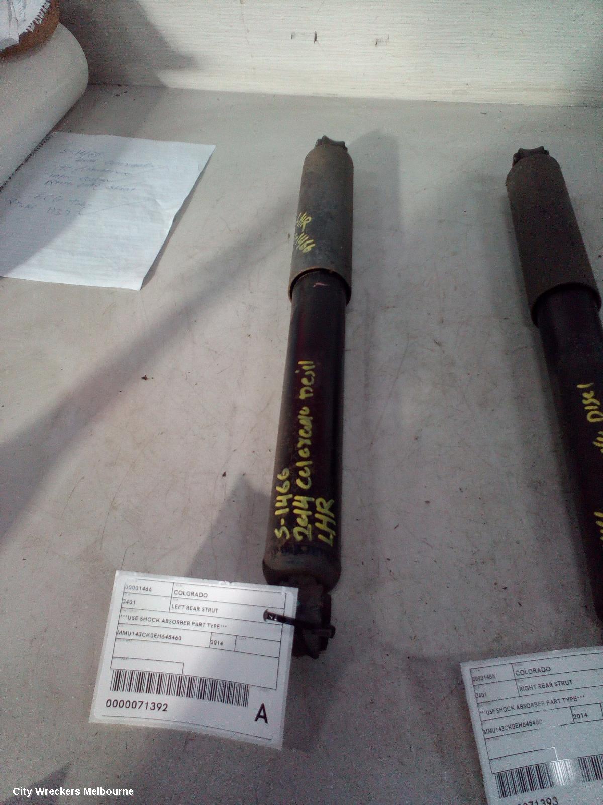HOLDEN COLORADO LEFT REAR STRUT, ***USE SHOCK ABSORBER PART TYPE*** - Image 1