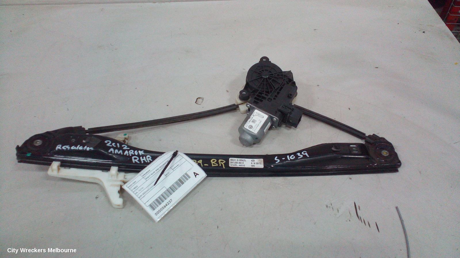 VOLKSWAGEN AMAROK RIGHT REAR WND REG/MOTOR, 2H, 12/2010 ONWARDS - Image 3