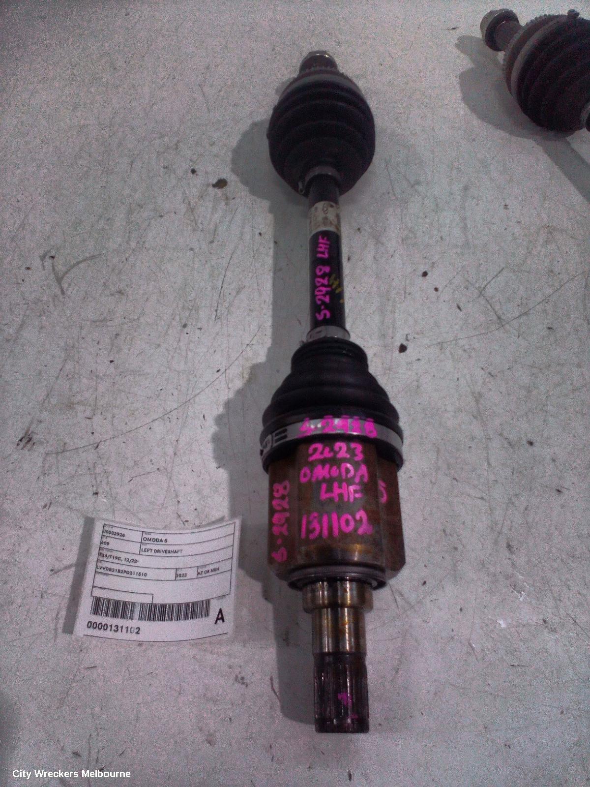 CHERY OMODA 5 LEFT DRIVESHAFT, T34/T19C, 12/2022 ONWARDS - Image 2
