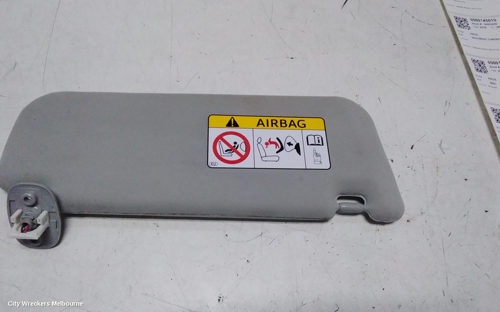 TOYOTA PRIUS SUNVISOR, ZVW40R, LH SIDE, 05/2012 - 03/2021 - Image 2