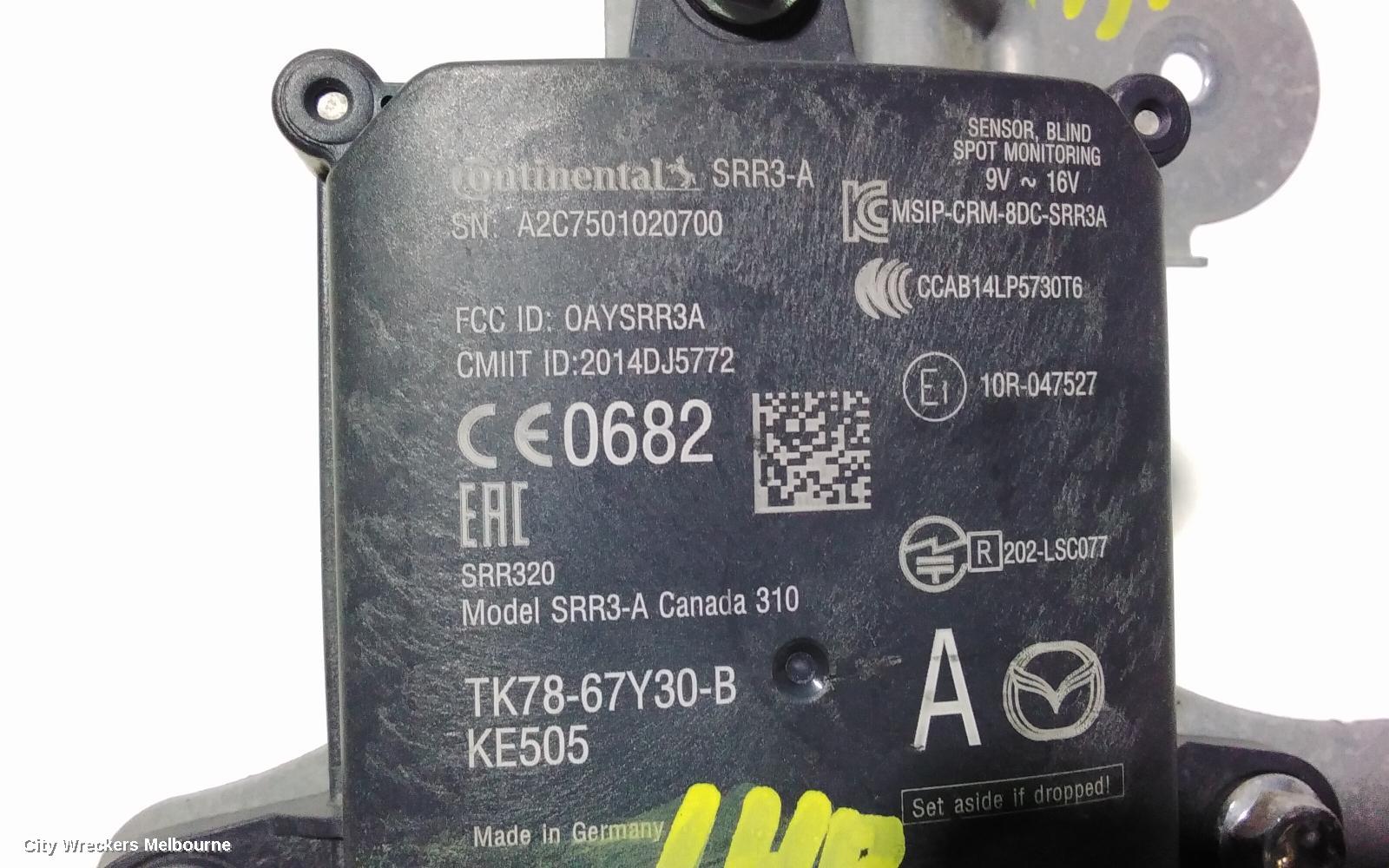 MAZDA CX9 ECU, BLIND SPOT MONITOR CONTROL MODULE (LH REAR), TC, 07/2016 ONWARDS - Image 3