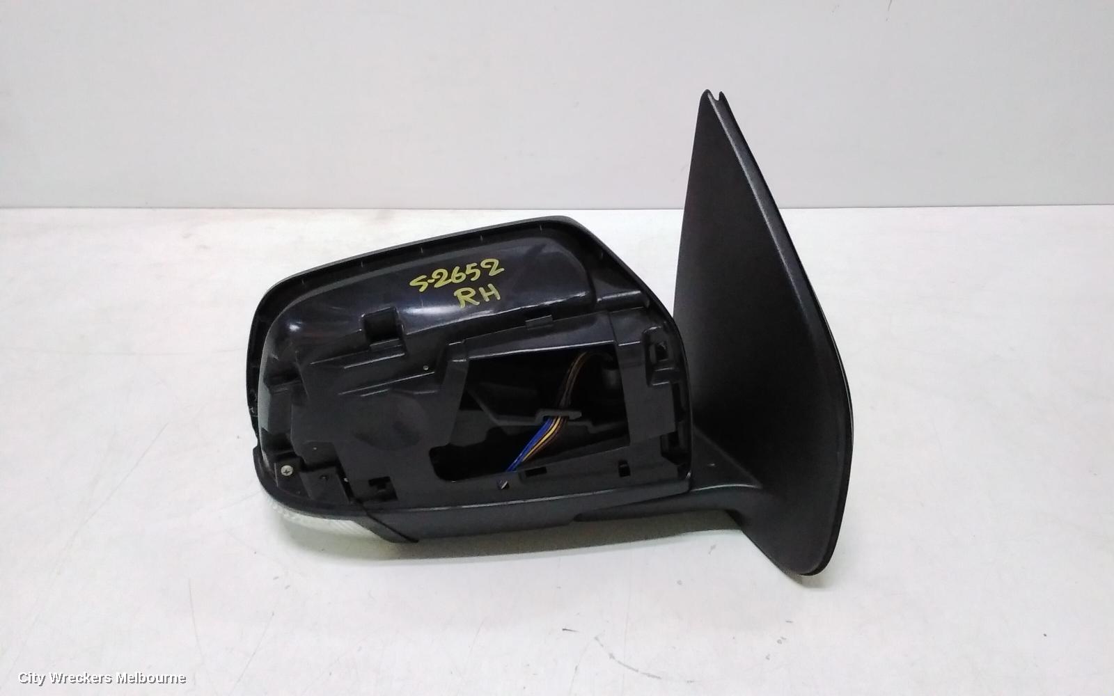 HOLDEN COLORADO RIGHT DOOR MIRROR, RG, MANUAL FOLDING TYPE, BLACK, 01/2012 - 12/2020 - Image 1
