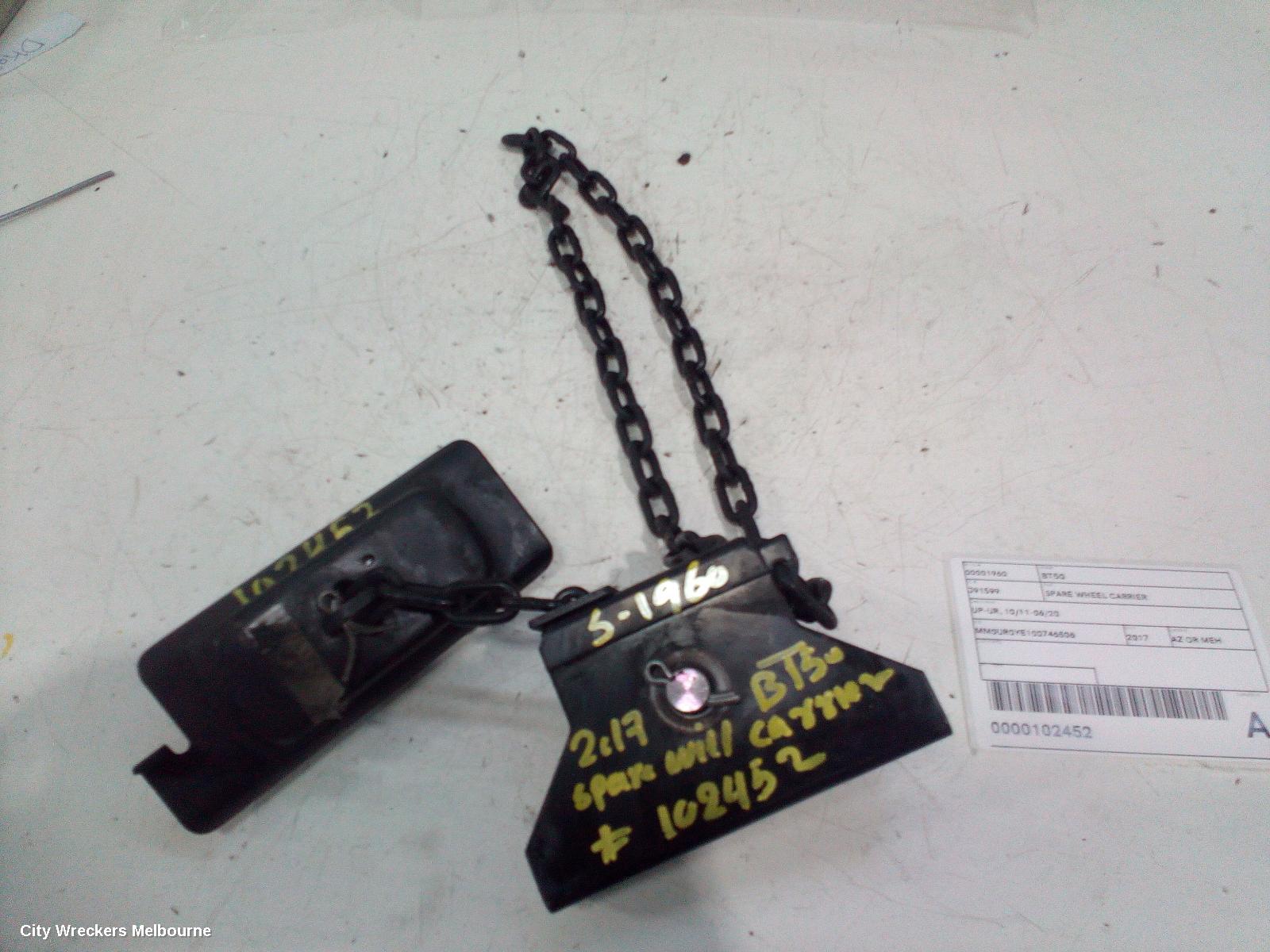 MAZDA BT50 SPARE WHEEL CARRIER, UP-UR, 10/2011 - 06/2020 - Image 3