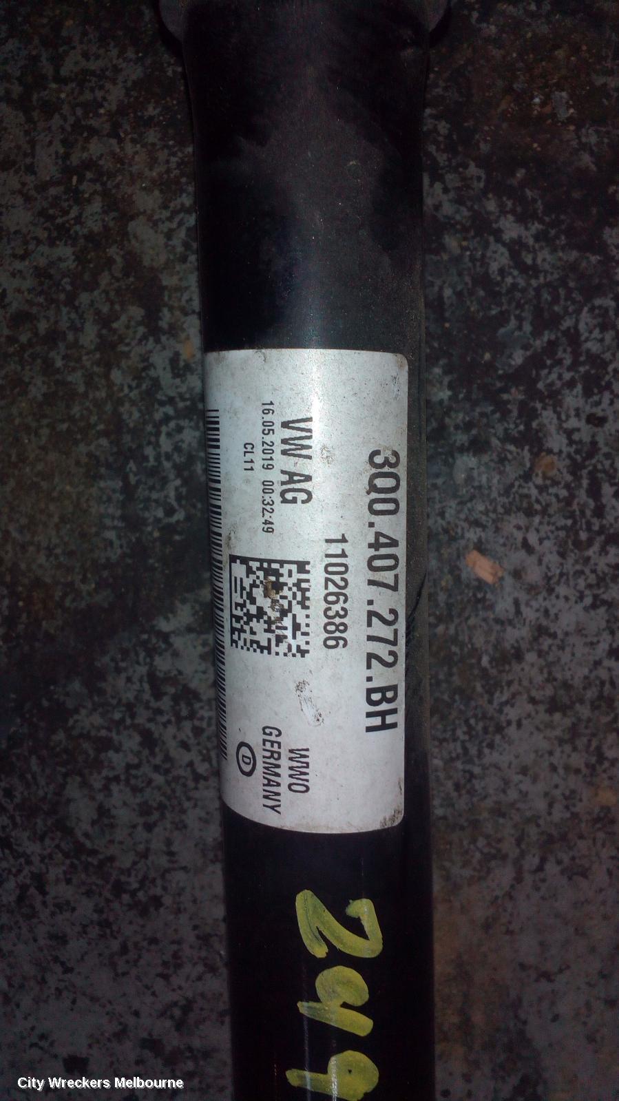 VOLKSWAGEN TIGUAN RIGHT DRIVESHAFT, FRONT, AWD, 162TSI, 5NA, 06/2016 ONWARDS - Image 1