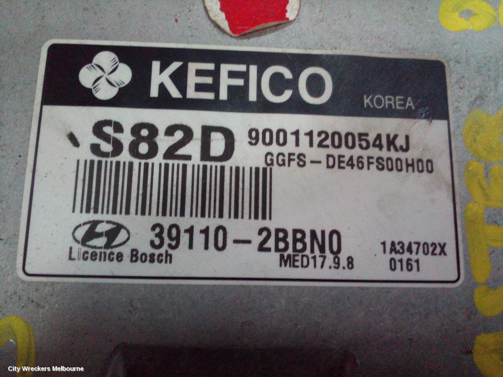HYUNDAI VELOSTER ECU, ENGINE ECU, NON TURBO, AUTO T/M, P/N 391102BBN0, SEC SET (ECU/IMM/READER/KEY), FS, 12/2011 - 02/2018 - Image 1