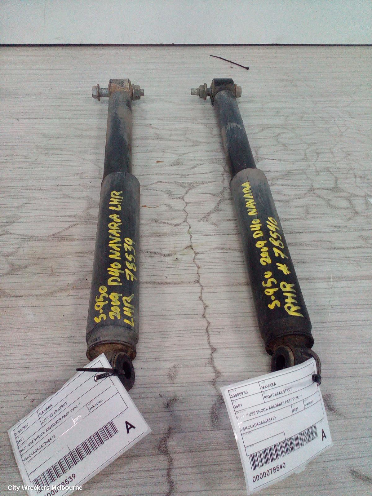 NISSAN NAVARA RIGHT REAR STRUT, D40***USE SHOCK ABSORBER PART TYPE*** - Image 2