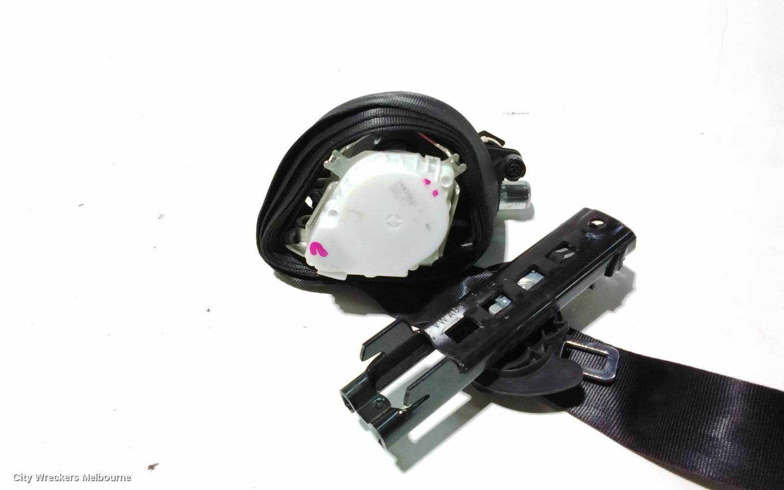 VOLKSWAGEN POLO SEATBELT/STALK, LH FRONT, SEAT BELT ONLY, 4 DOOR, BLACK TYPE, 6R/6C, 05/2010 - 08/2017 - Image 1