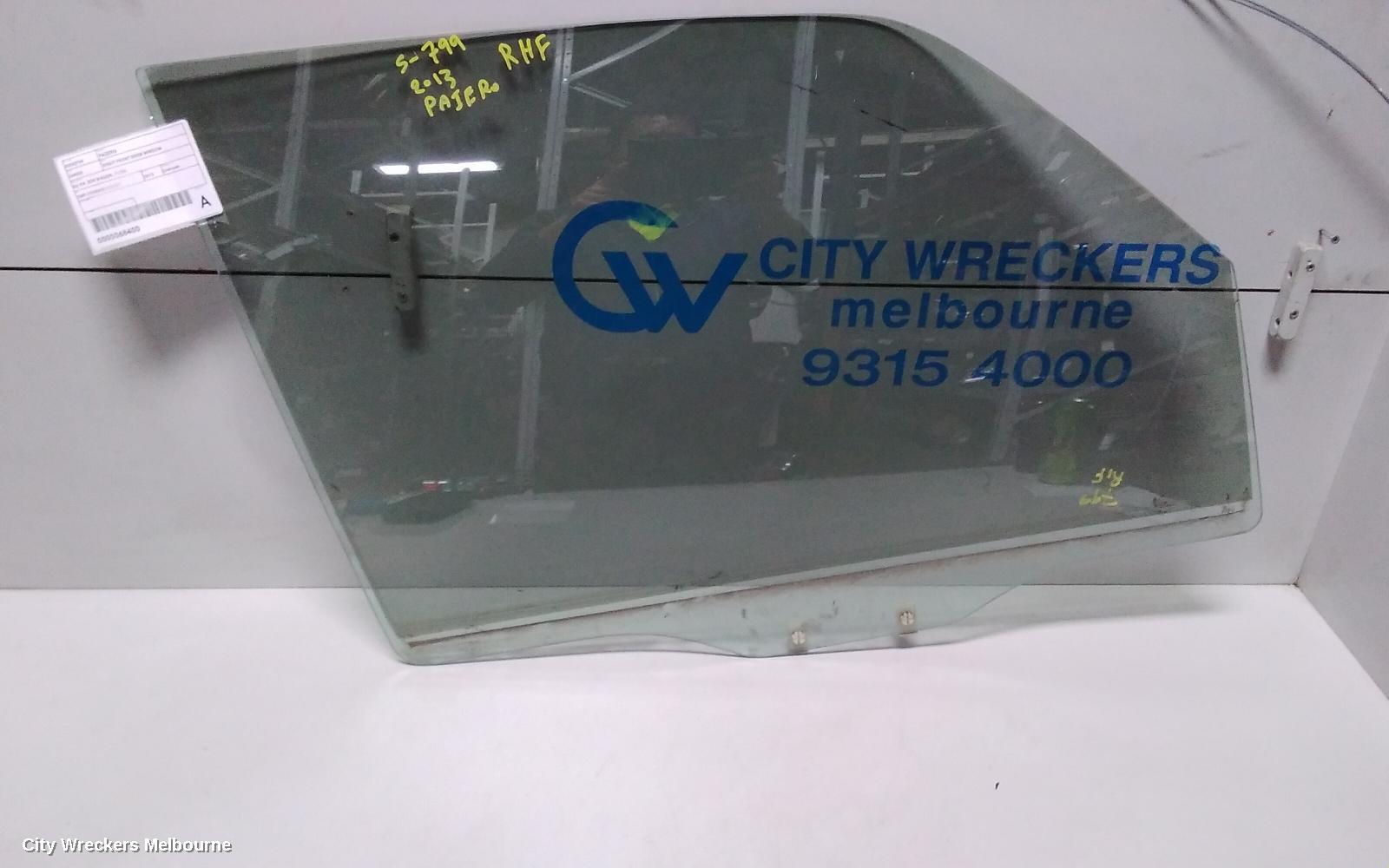 MITSUBISHI PAJERO RIGHT FRONT DOOR WINDOW, NS-NX, 5DR WAGON, 11/2006 ONWARDS - Image 1