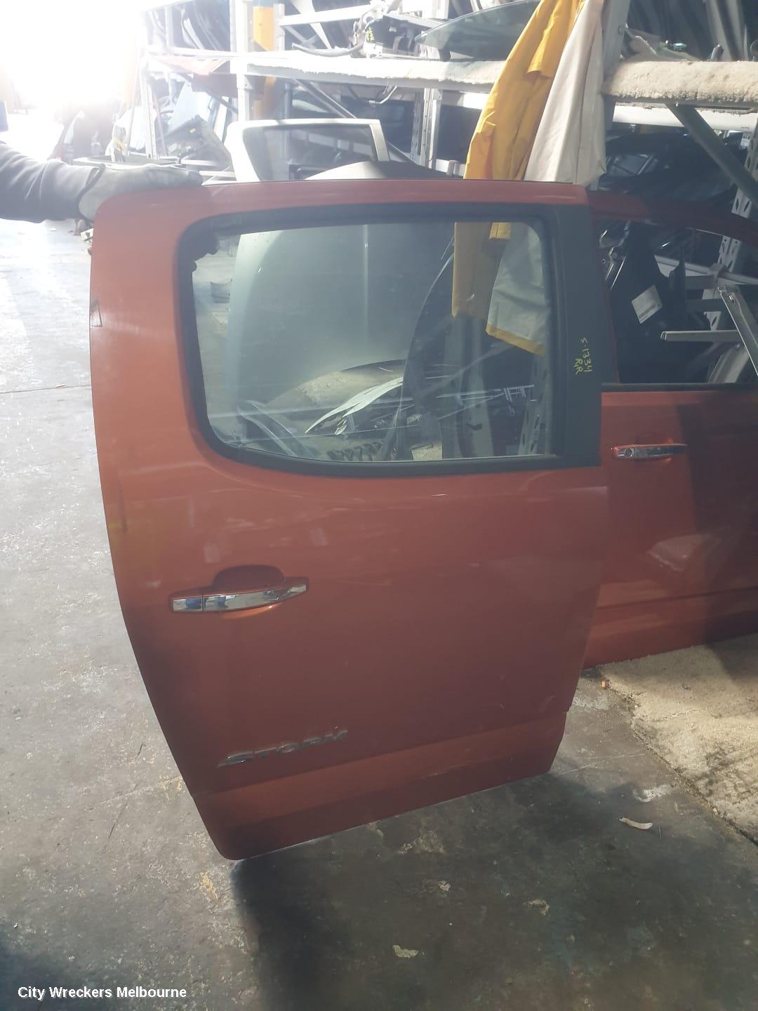 HOLDEN COLORADO RIGHT REAR DOOR, RG, DUAL CAB, NON MOULD TYPE, 01/2012 - 06/2016 - Image 1