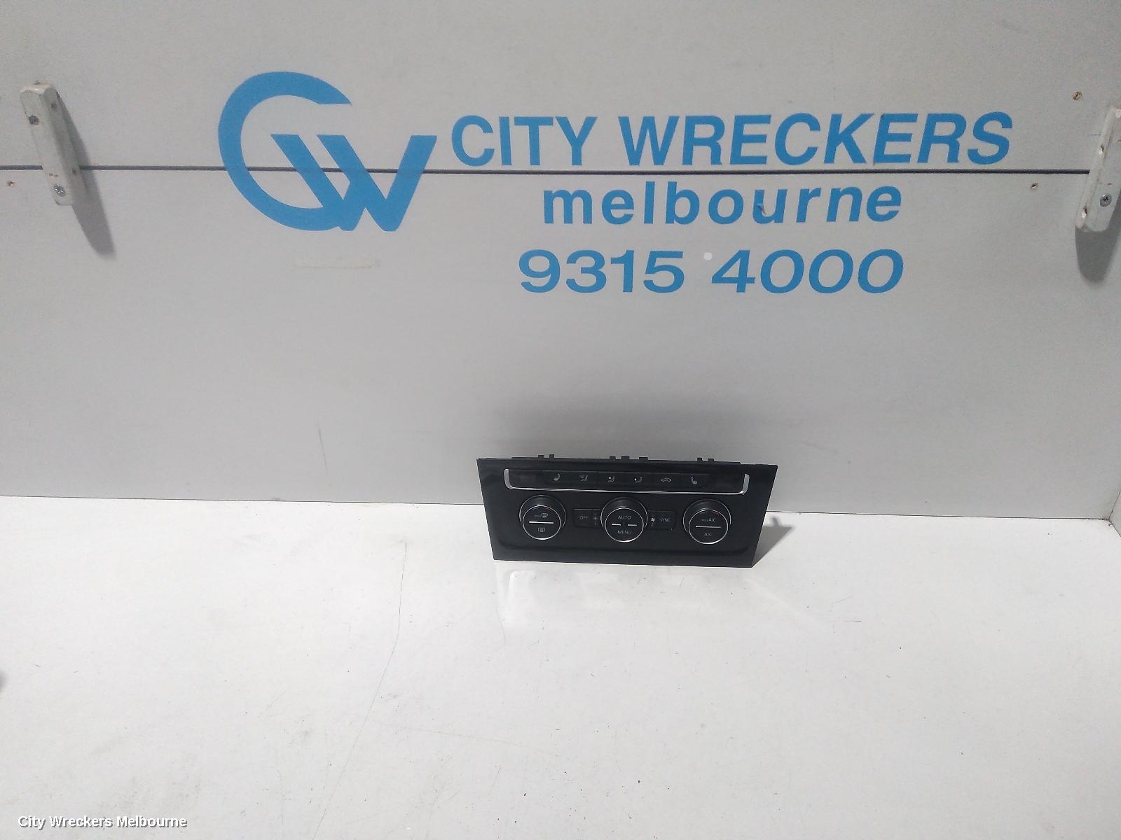 VOLKSWAGEN GOLF HEATER/AC CONTROLS, GEN 7, CLIMATE CONTROL TYPE, W/ SEAT WARMER, 03/2013 - 08/2020 - Image 1