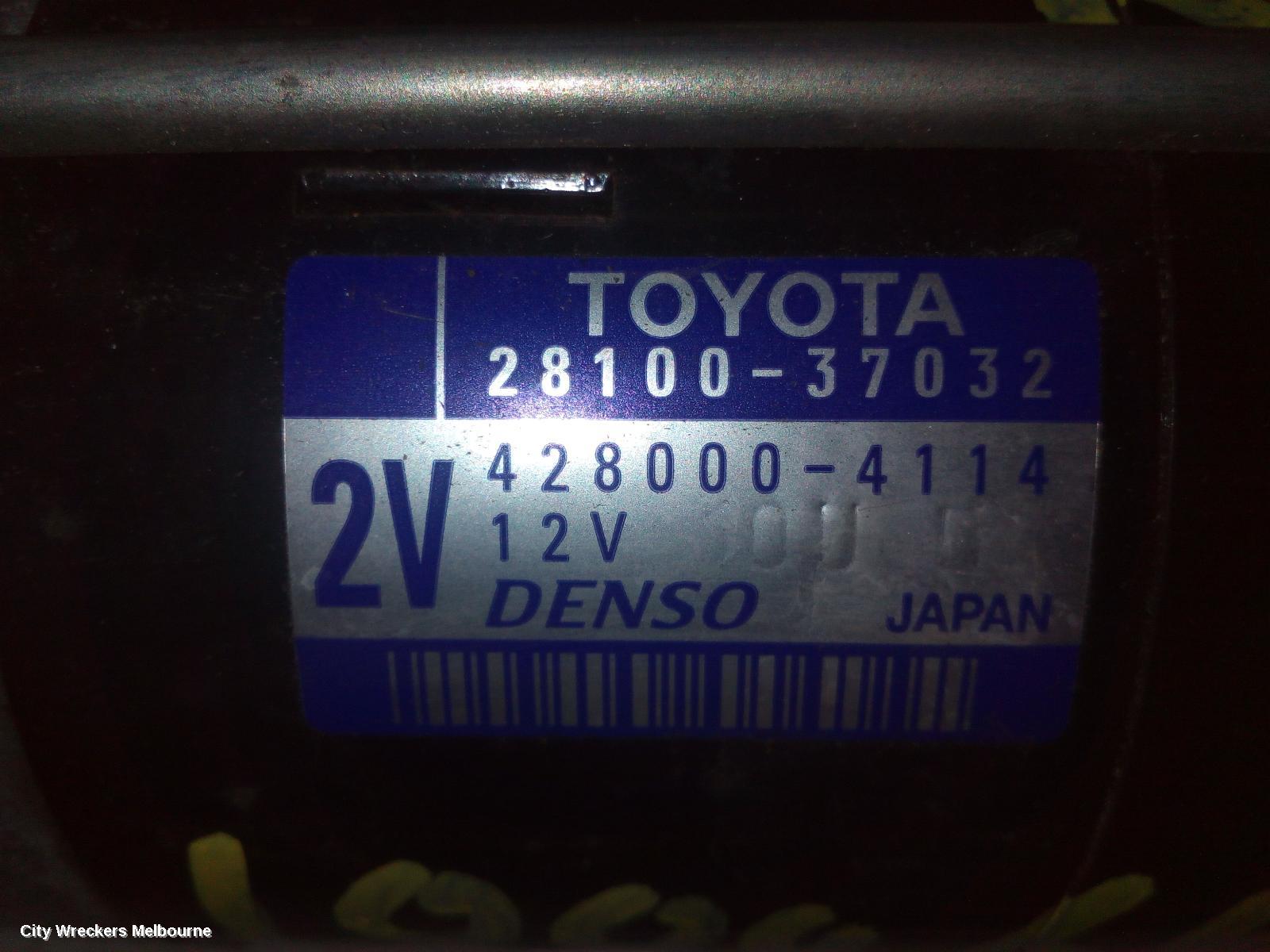 TOYOTA RAV4 STARTER, PETROL, 2.0, 3ZR-FE, ZSA42R, 12/2012 - 11/2018 - Image 1