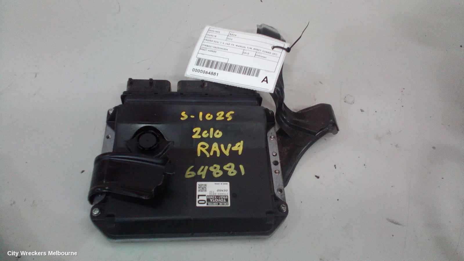 TOYOTA RAV4 ECU, ENGINE ECU, 2.4, 2AZ-FE, MANUAL T/M, 89661-42M80, SEC SET (ECU/IMM/READER/KEY), ACA33, 11/2005 - 11/2012 - Image 2