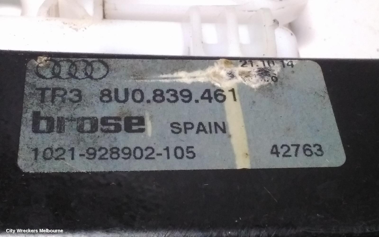 AUDI Q3 LEFT REAR WND REG/MOTOR, 8U, 03/2012 - 12/2018 - Image 2