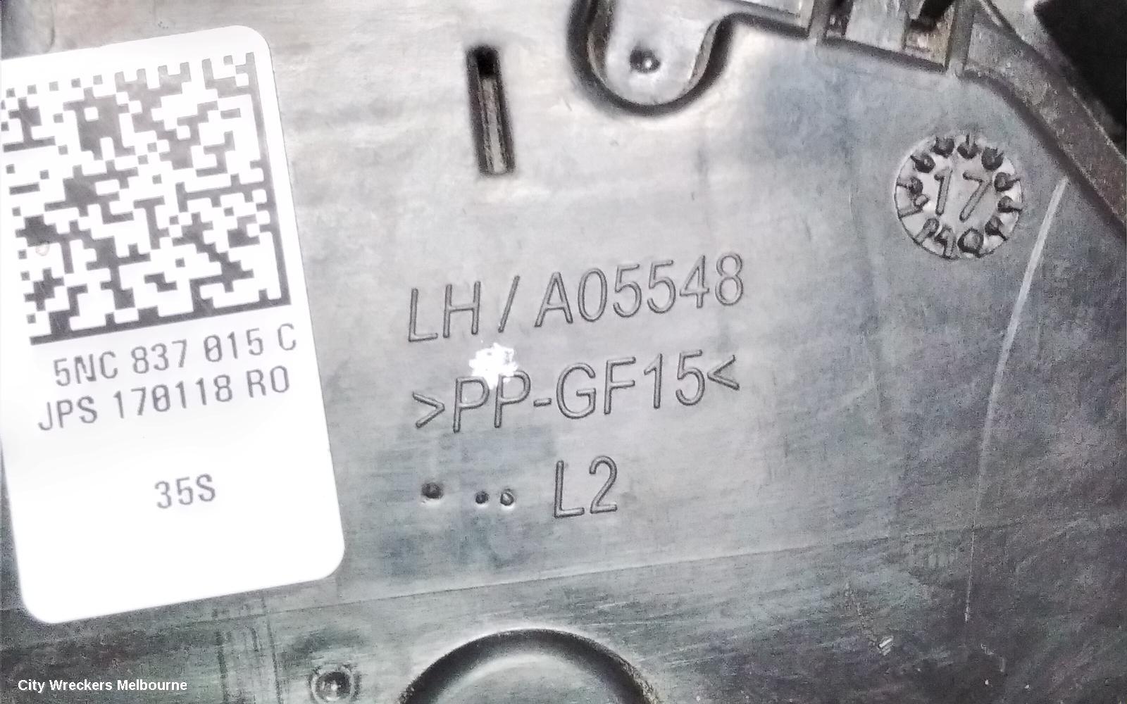 VOLKSWAGEN PASSAT DOOR/BOOT/GATE LOCK, LEFT FRONT DOOR LOCK, B8/MK7, 06/2015 ONWARDS - Image 2