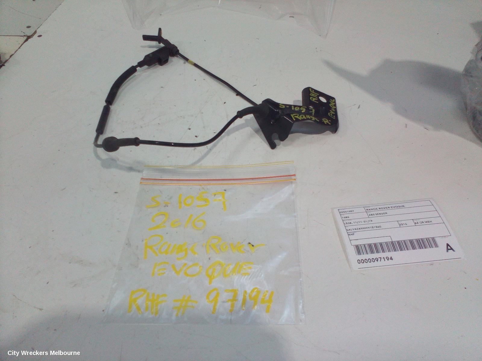 LAND ROVER RANGEROVER EVOQUE ABS SENSOR, L538, RH FRONT, 11/2011 - 01/2019 - Image 1