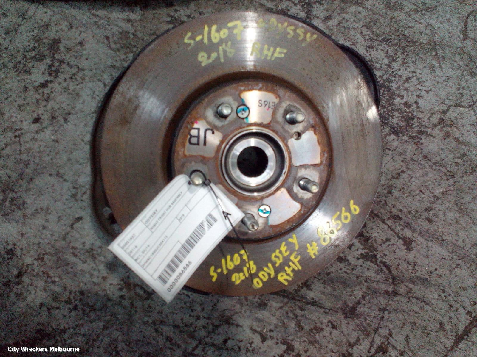 HONDA ODYSSEY RIGHT FRONT HUB ASSEMBLY, RC1, 02/2014 - 03/2022 - Image 2