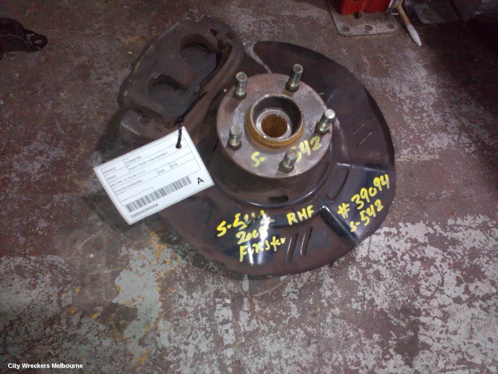 SUBARU FORESTER RIGHT FRONT HUB ASSEMBLY, ABS TYPE, SH/SJ, 02/2008 - 11/2013 - Image 2