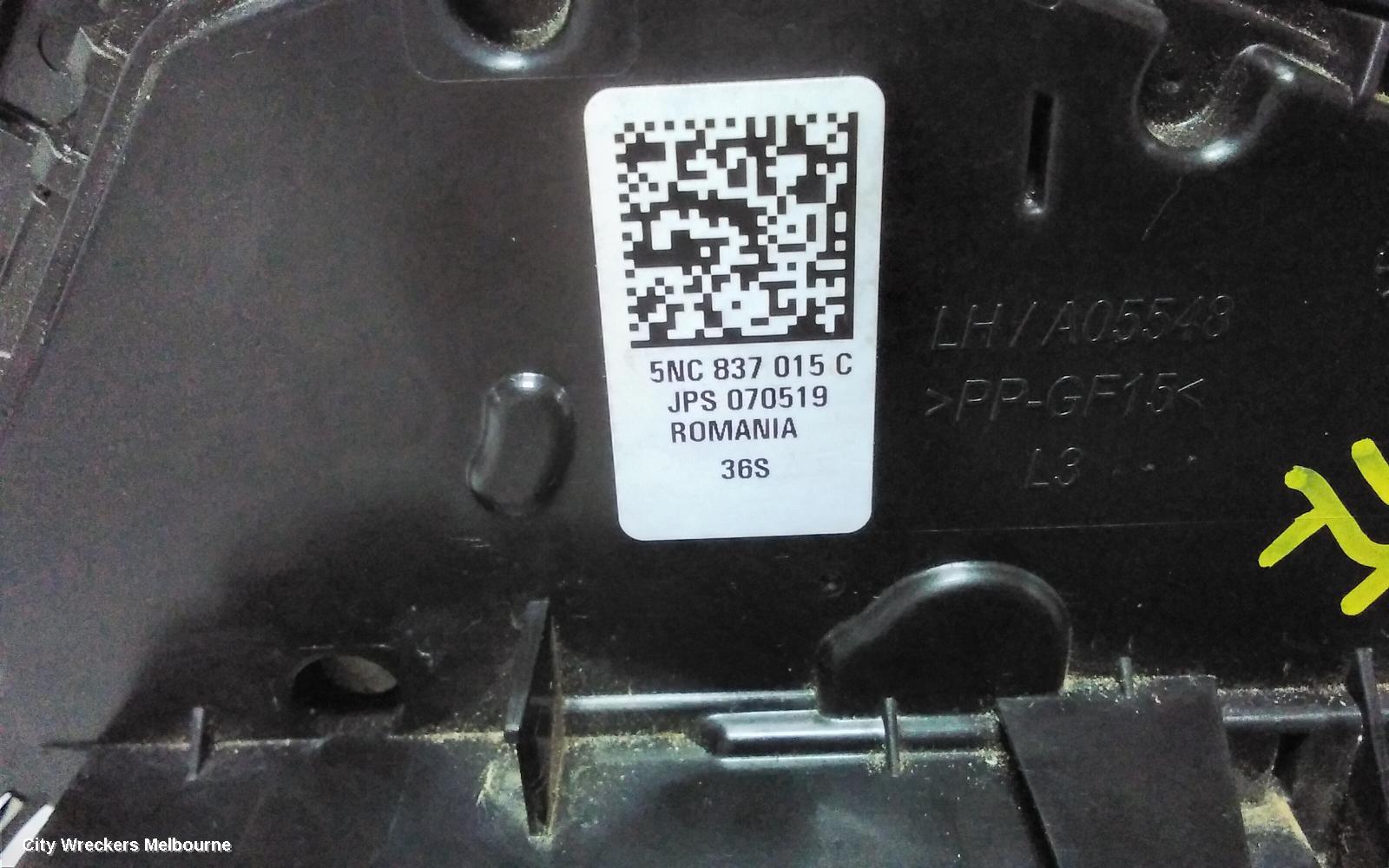 VOLKSWAGEN TIGUAN DOOR/BOOT/GATE LOCK, LEFT FRONT DOOR LOCK, 5NA, 06/2016 ONWARDS - Image 3