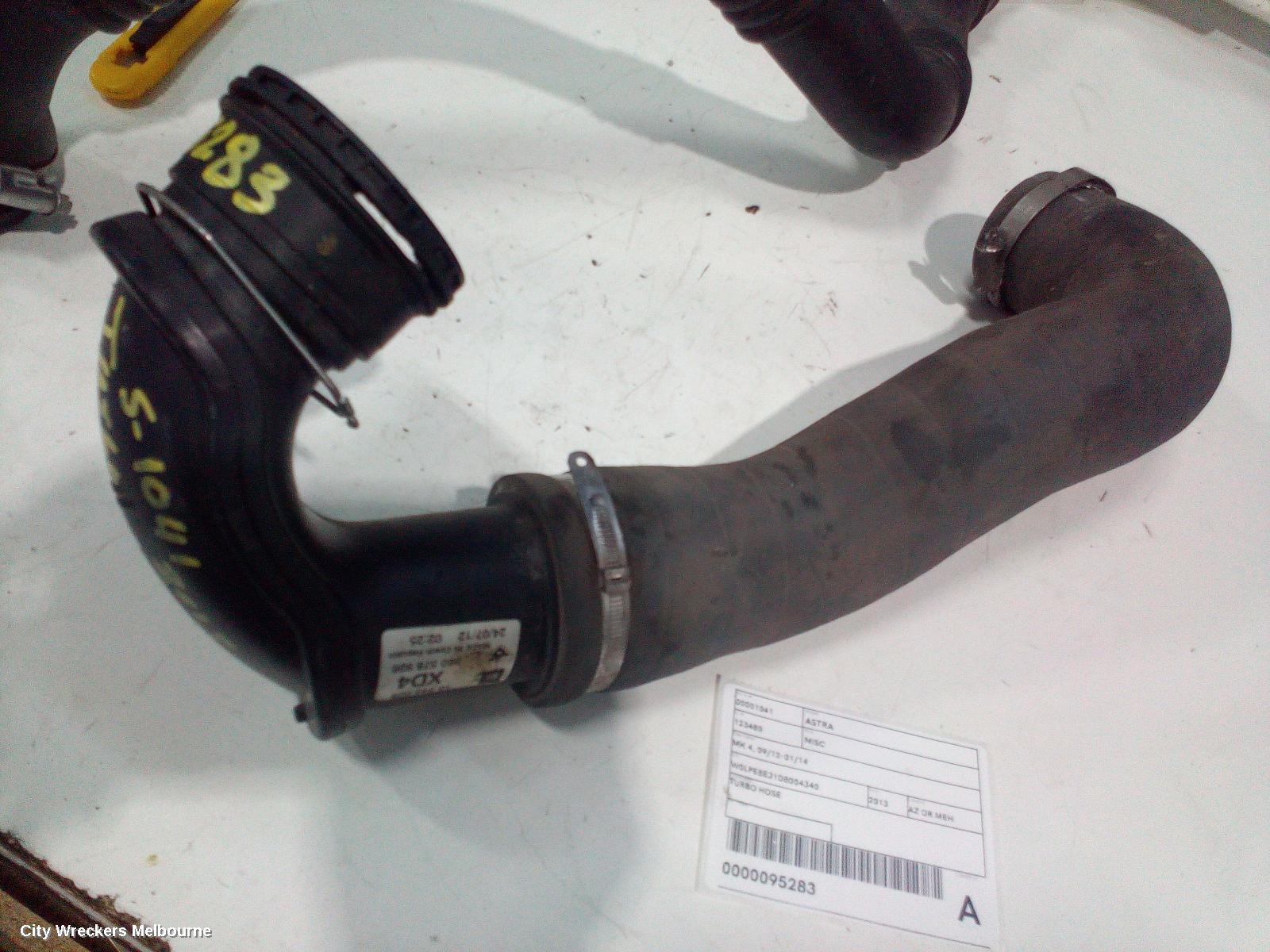 OPEL ASTRA, MK 4, 09/2012 - 01/2014, TURBO HOSE: 95283 - Image 1