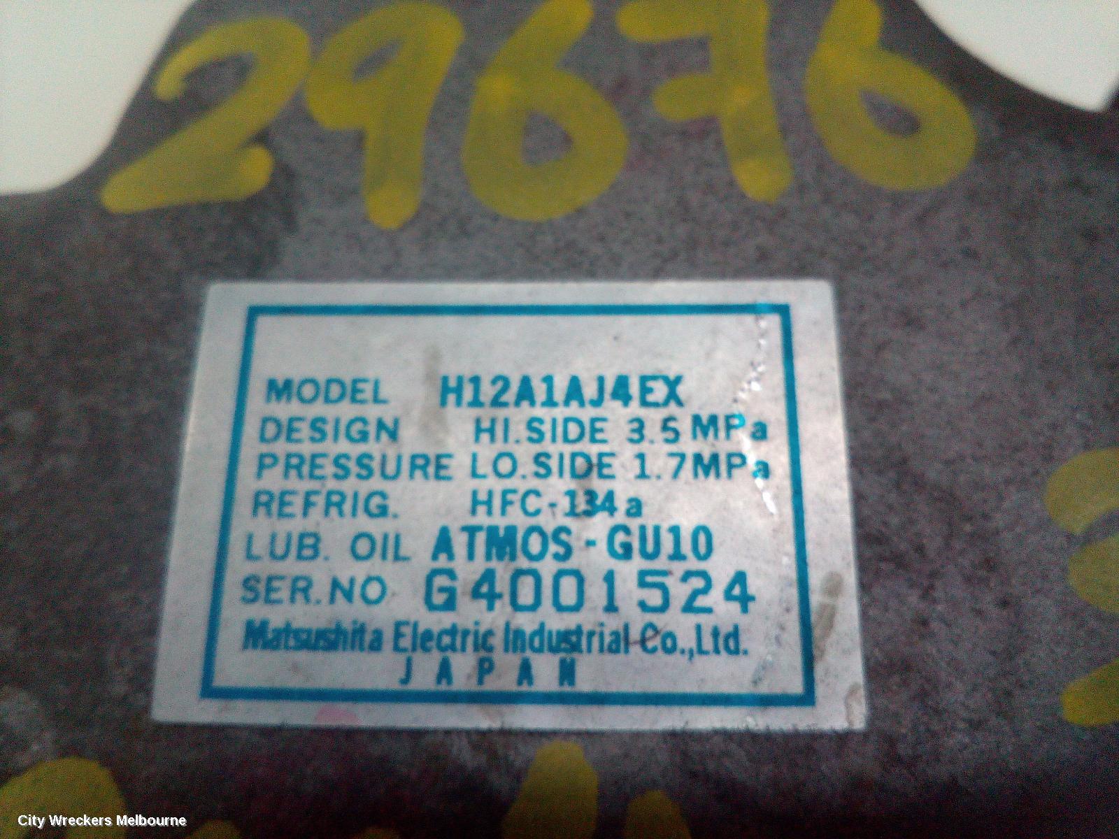 MAZDA 3 A/C COMPRESSOR, BK, PETROL, P/N H12A1AJ4EX, 10/2003 - 07/2006 - Image 3