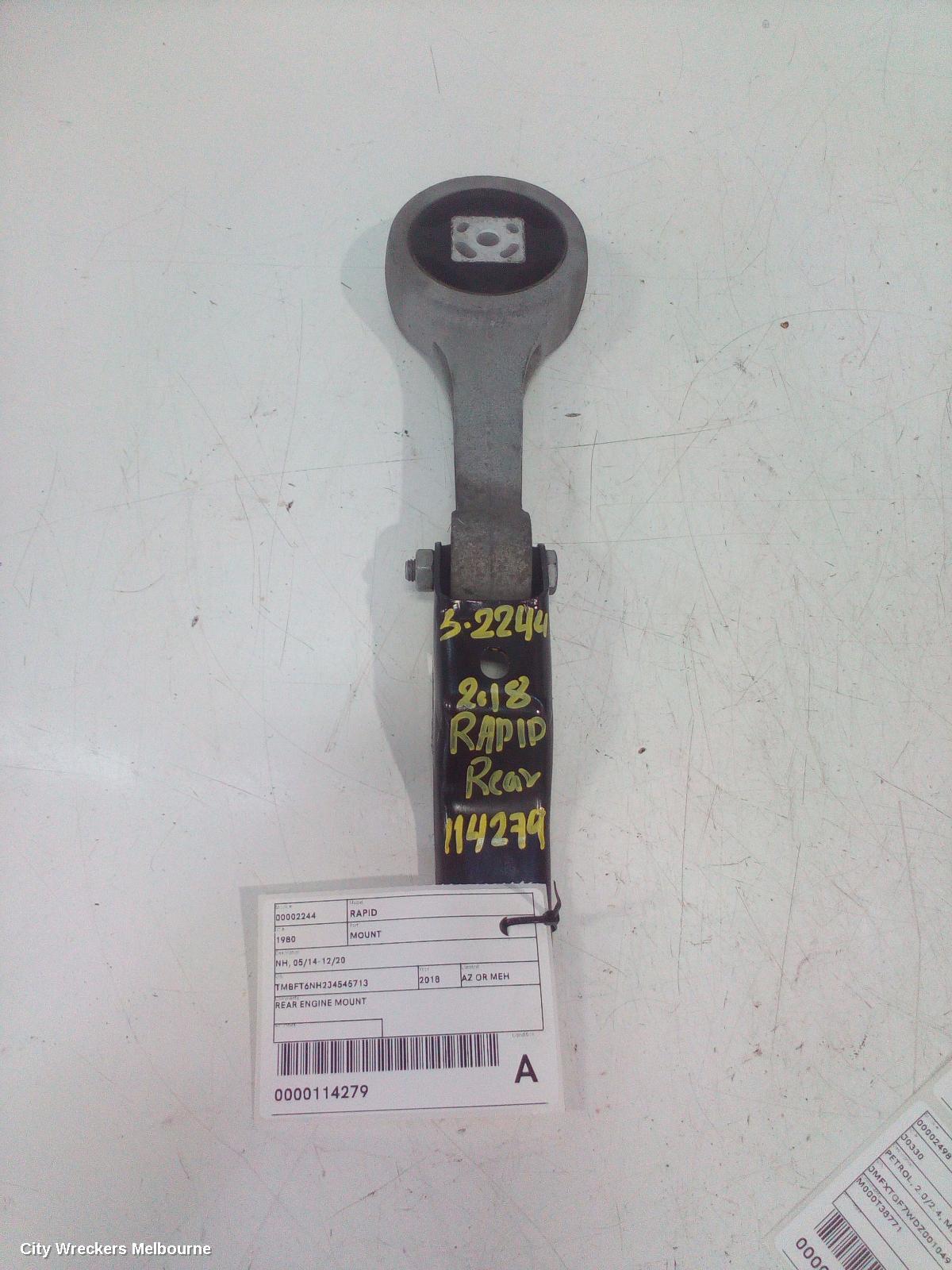 SKODA RAPID MOUNT, NH, 05/2014 - 12/2020 - Image 2
