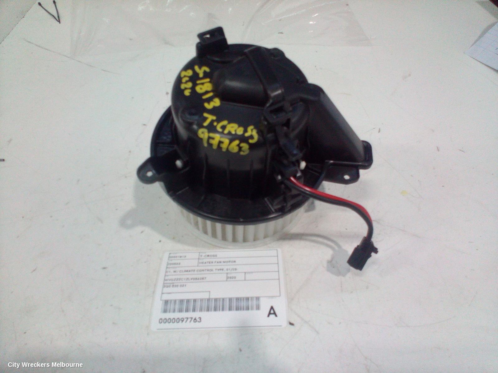 VOLKSWAGEN T-CROSS HEATER FAN MOTOR, C1, W/ CLIMATE CONTROL TYPE, 01/2020 ONWARDS - Image 1