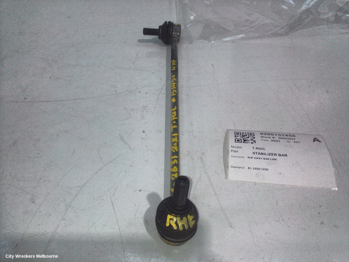VOLKSWAGEN T-ROC STABILISER BAR, A1, 03/2020 - 12/2025 - Image 1