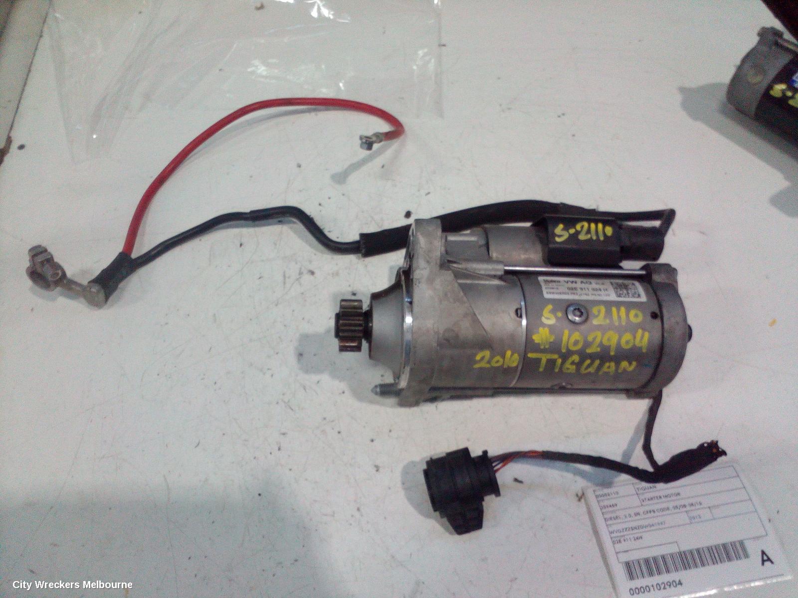 VOLKSWAGEN TIGUAN STARTER, DIESEL, 2.0, 5N, CFFB CODE, 05/2008 - 08/2016 - Image 2