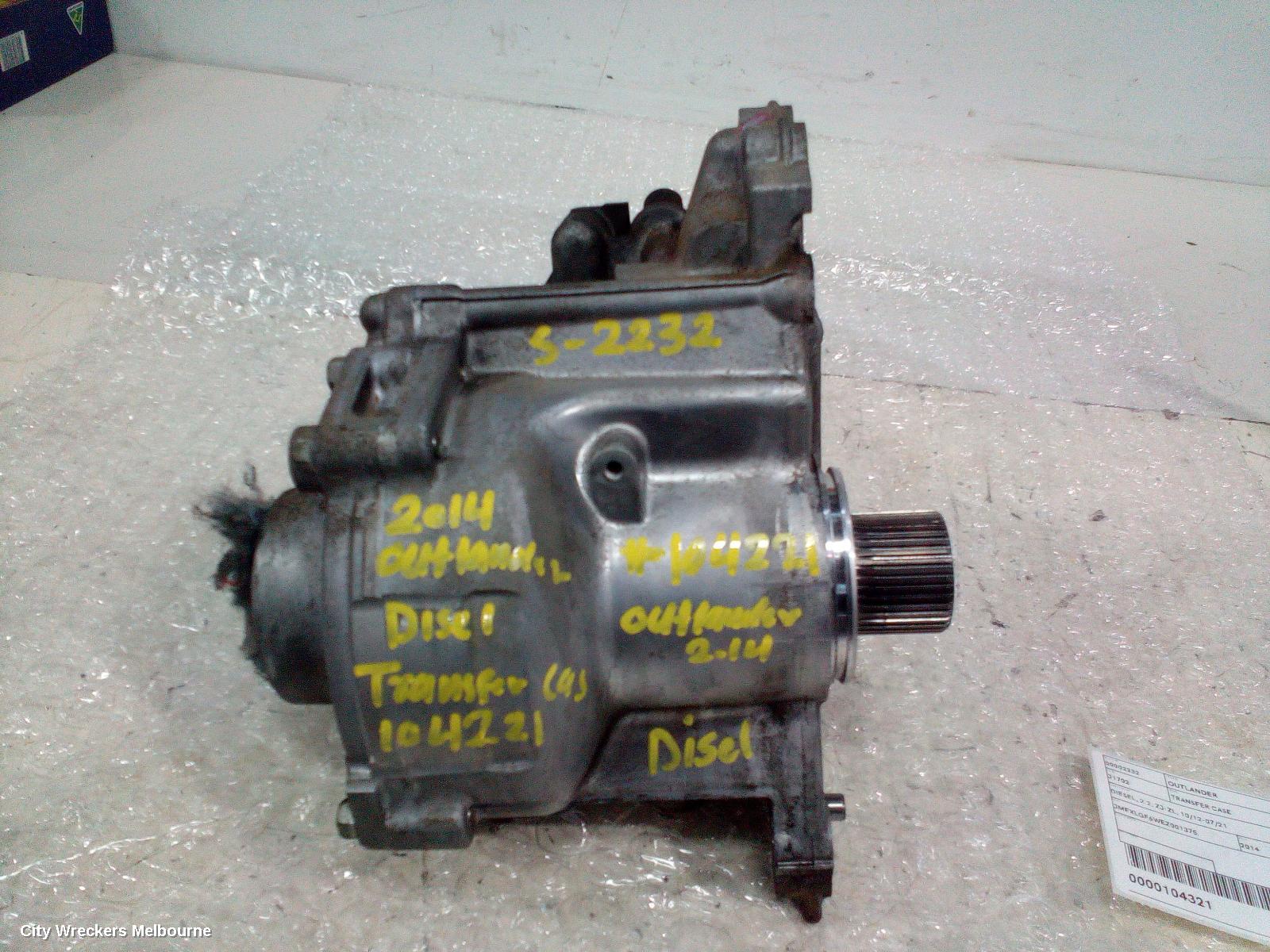 MITSUBISHI OUTLANDER TRANSFER CASE, DIESEL, 2.2, ZJ-ZL, 10/2012 - 07/2021 - Image 2