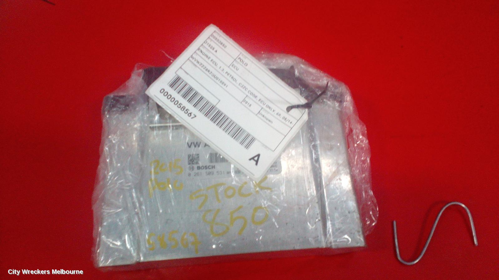 VOLKSWAGEN POLO ECU, ENGINE ECU, 1.2, PETROL, CJZC CODE, ECU ONLY, 6R, 05/2014 - 09/2017 - Image 3