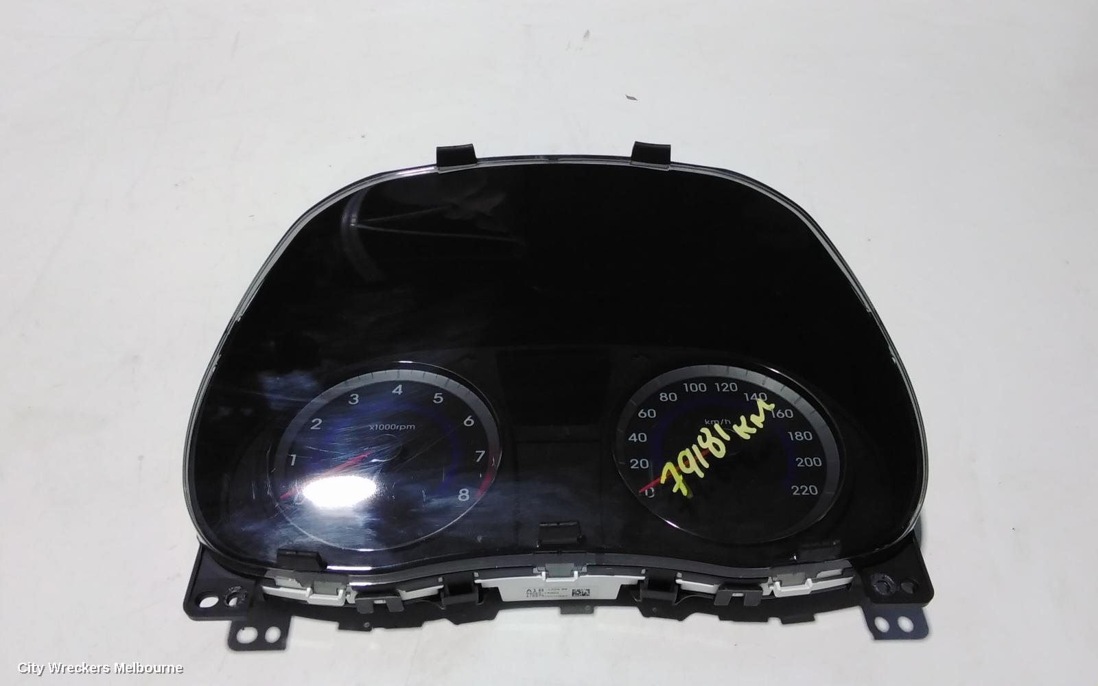 HYUNDAI ACCENT INSTRUMENT CLUSTER, PETROL, AUTO T/M, RB, 07/2011 - 12/2019 - Image 1