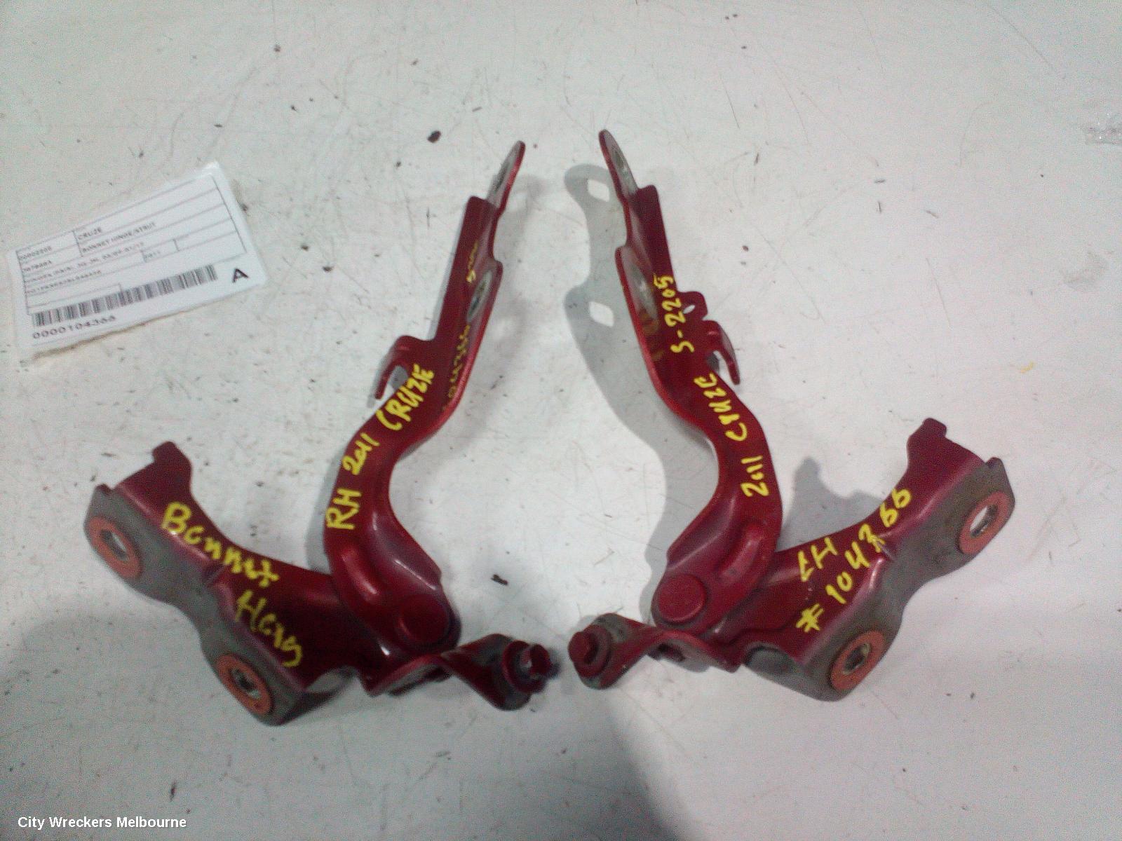 HOLDEN CRUZE BONNET HINGE/STRUT, HINGES (PAIR), JG-JH, 03/2009 - 01/2017 - Image 2