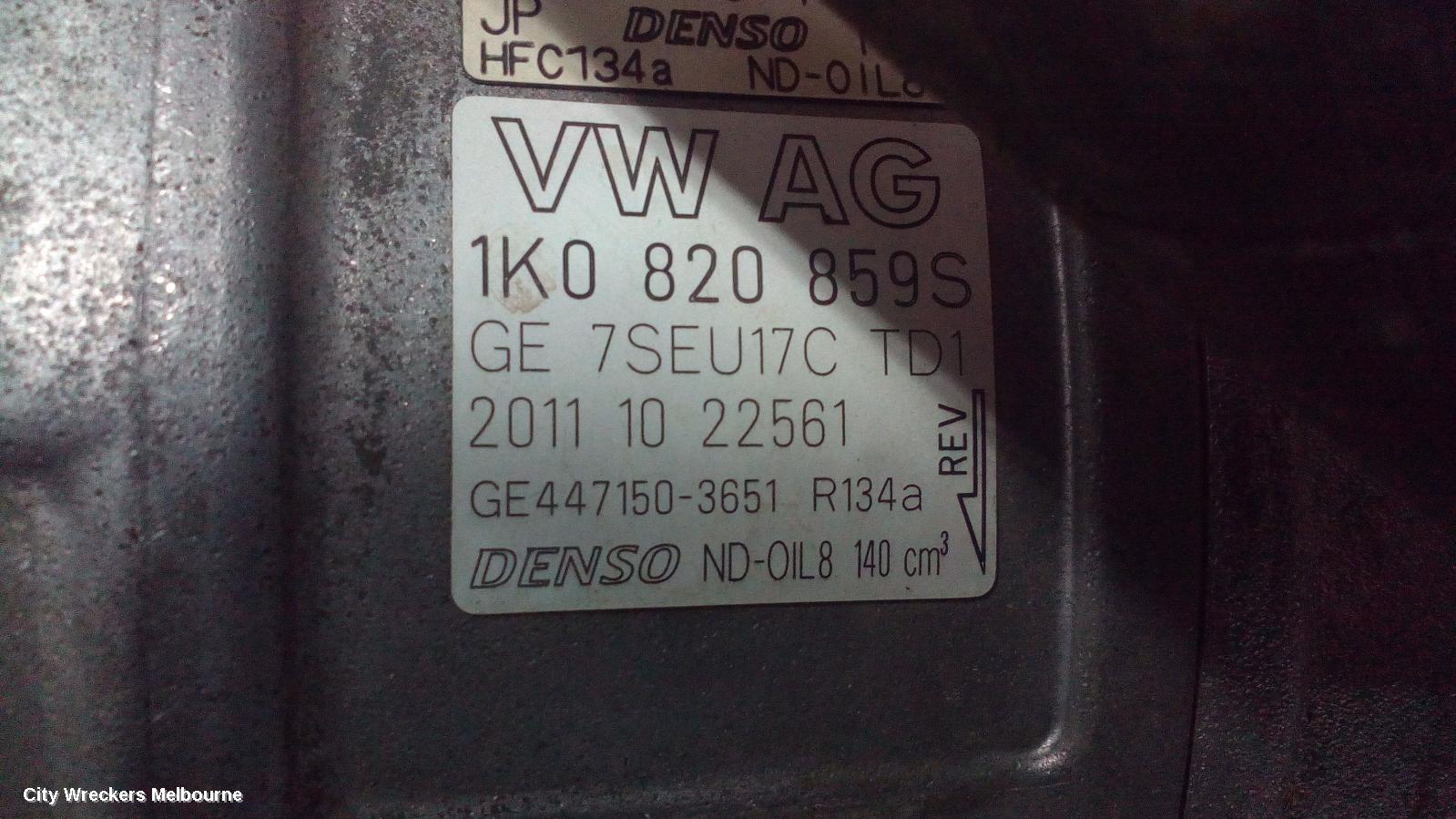 VOLKSWAGEN JETTA A/C COMPRESSOR, 1KM-1B, PETROL, DENSO BRAND (7SEU17C), 02/2006 - 12/2017 - Image 1